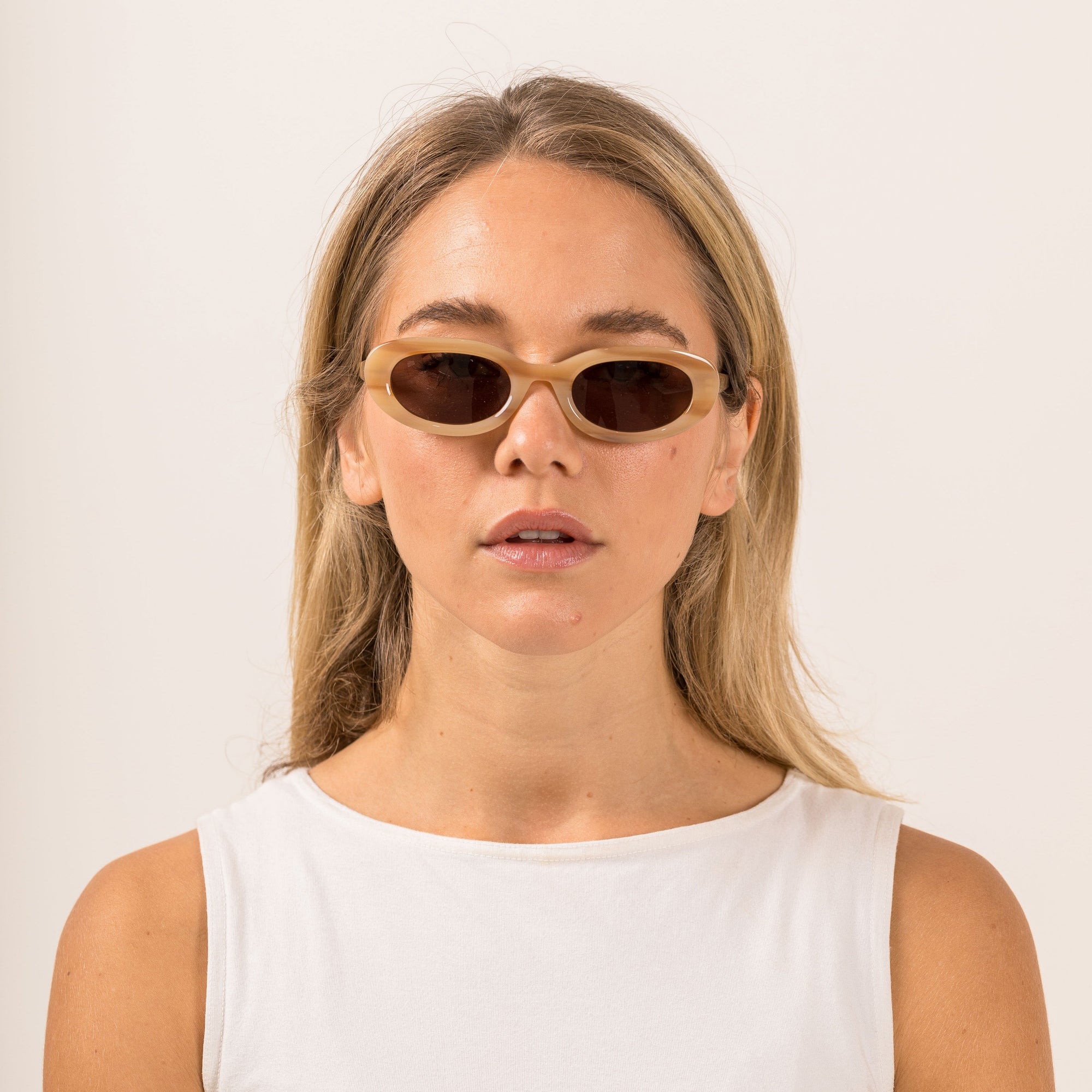 Lourdes Havana Lotus Sunglasses