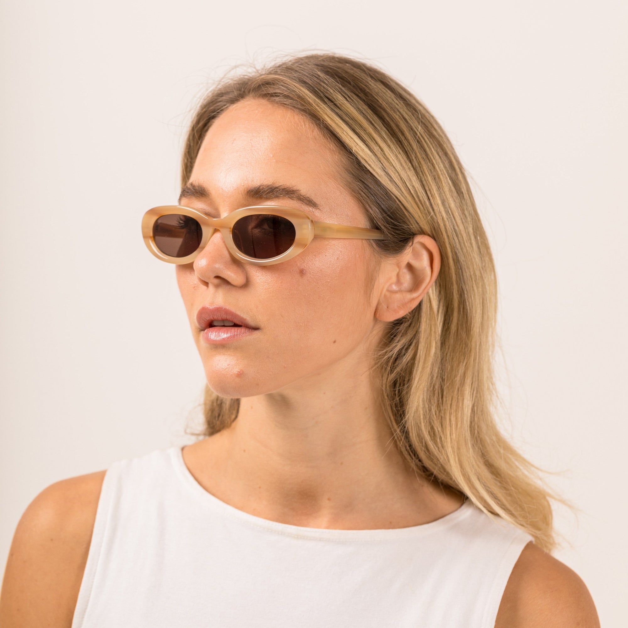 Lourdes Havana Lotus Sunglasses