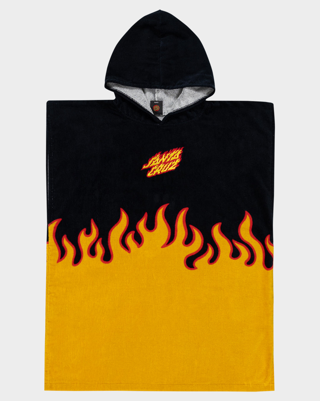 Mens Flaming Stack Hooded Towel Yellow - Image 1