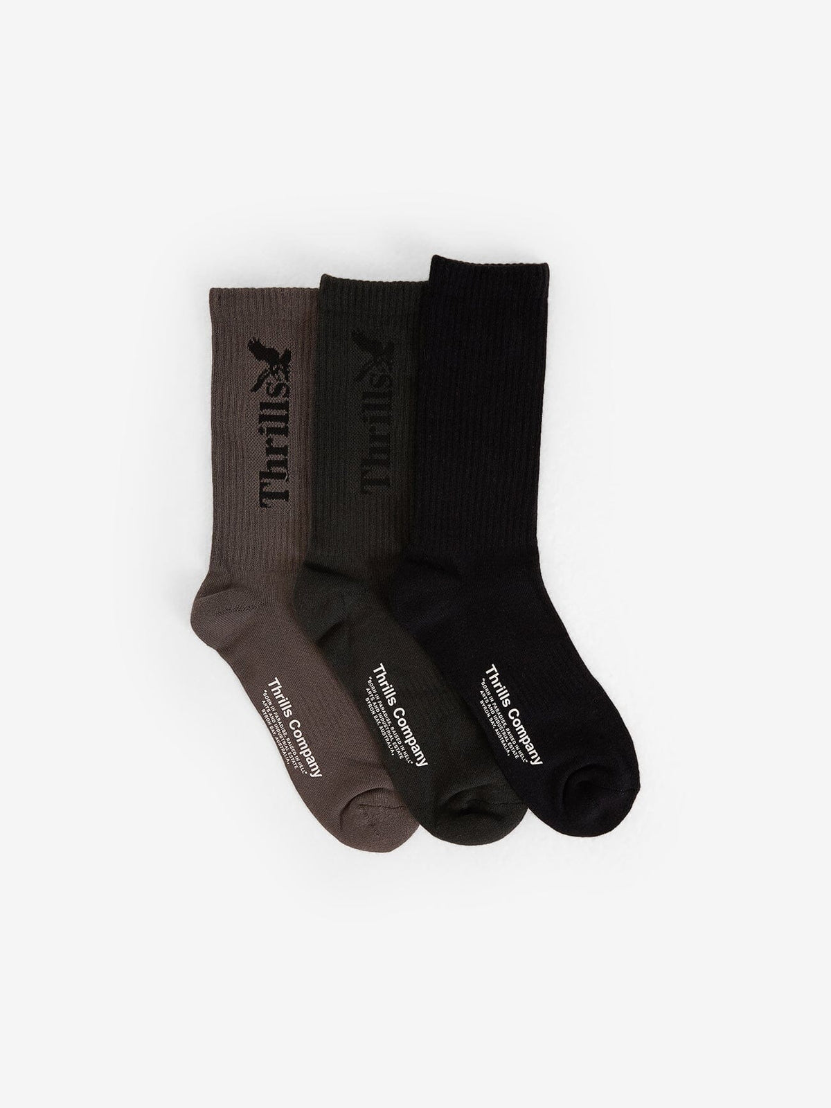 Thrills Workwear 3 Pack Sock Fal/Bk/DFrst - Image 1