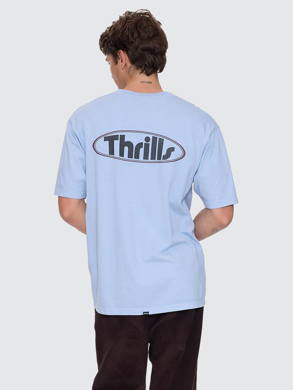 Mens Val For The Win Oversize Fit T Shirt Placid Blue - Image 1
