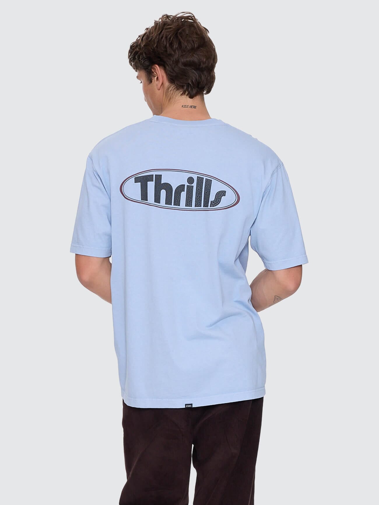 Mens Val For The Win Oversize Fit T Shirt Placid Blue - Image 1