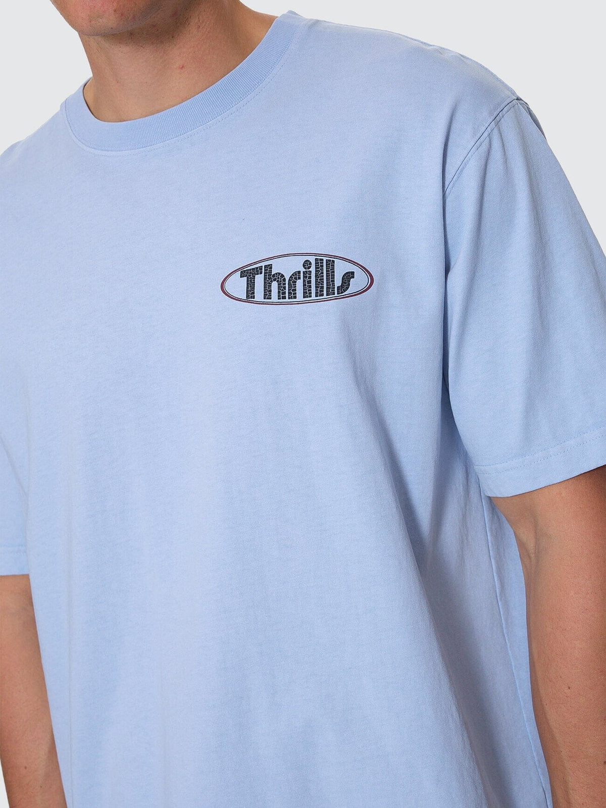 Mens Val For The Win Oversize Fit T Shirt Placid Blue - Image 6