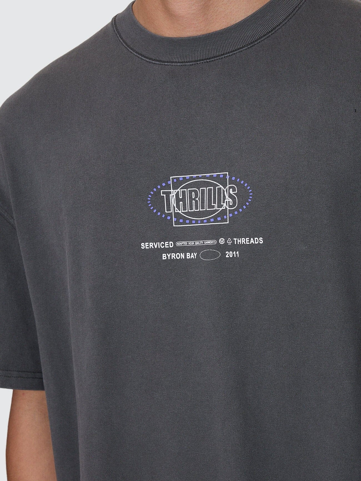 Mens Fluid Thrills Box Fit Oversize T Shirt Merch Black - Image 4