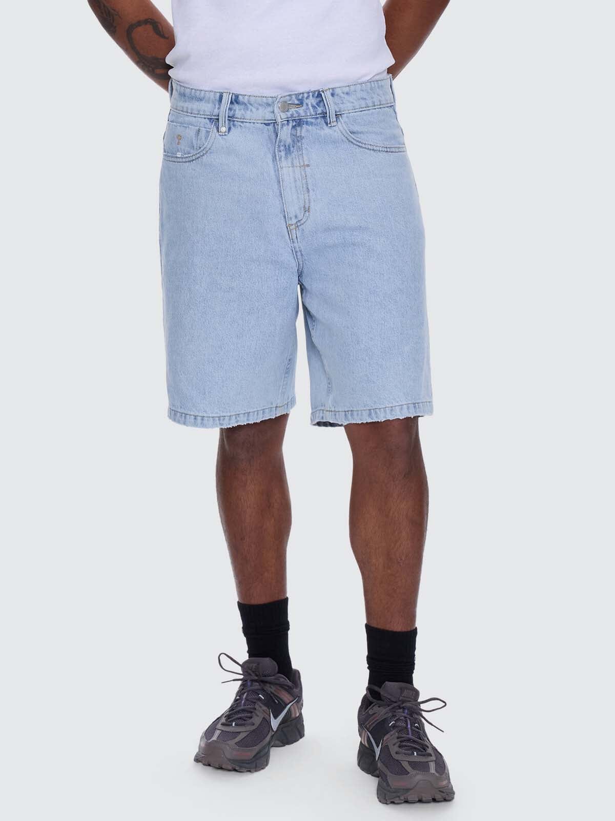 Mens Mid Slacker Relaxed Walk Short Serenity Blue - Image 1
