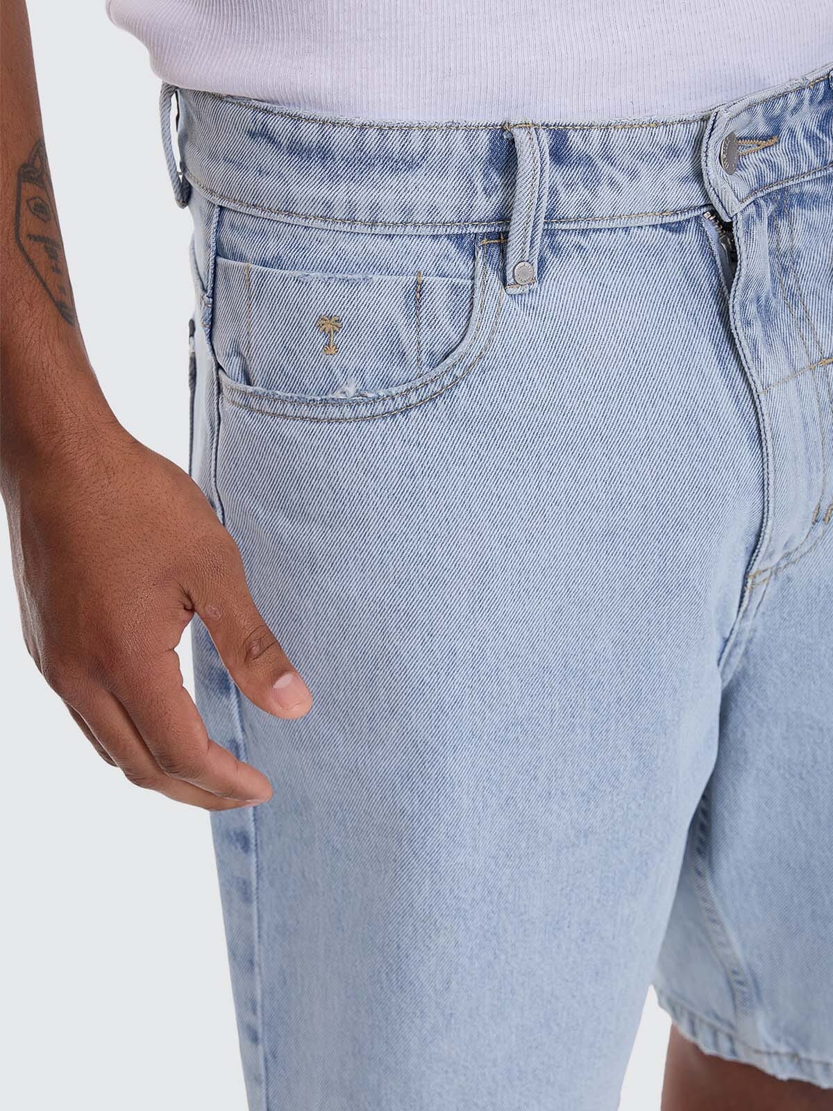 Mens Mid Slacker Relaxed Walk Short Serenity Blue - Image 7