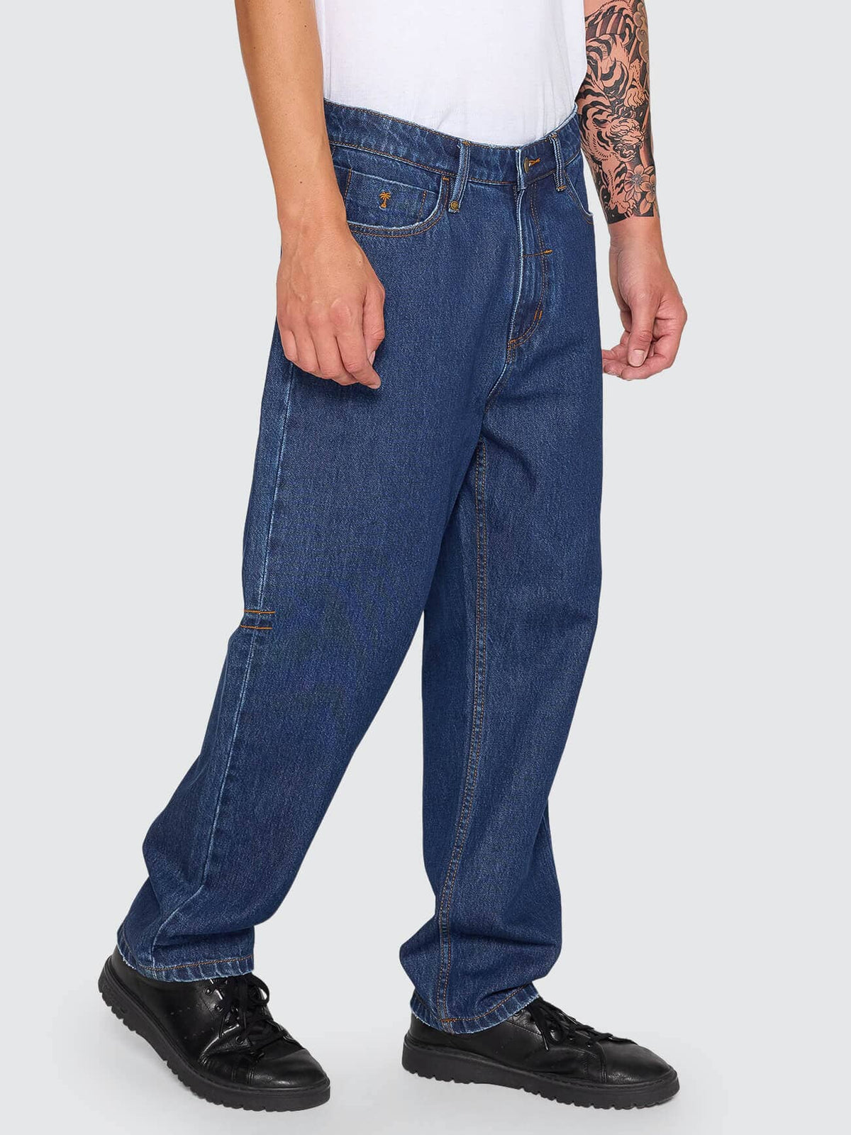 Mens Slacker Relaxed Denim Rinsed Ink - Image 4