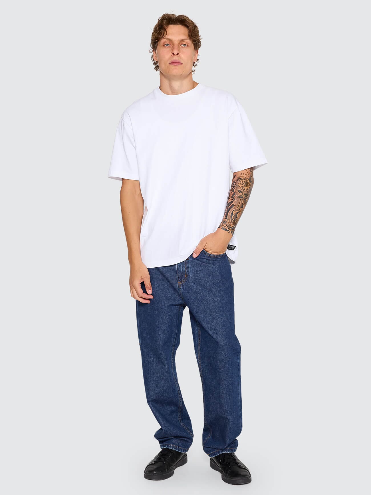 Mens Slacker Relaxed Denim Rinsed Ink - Image 5