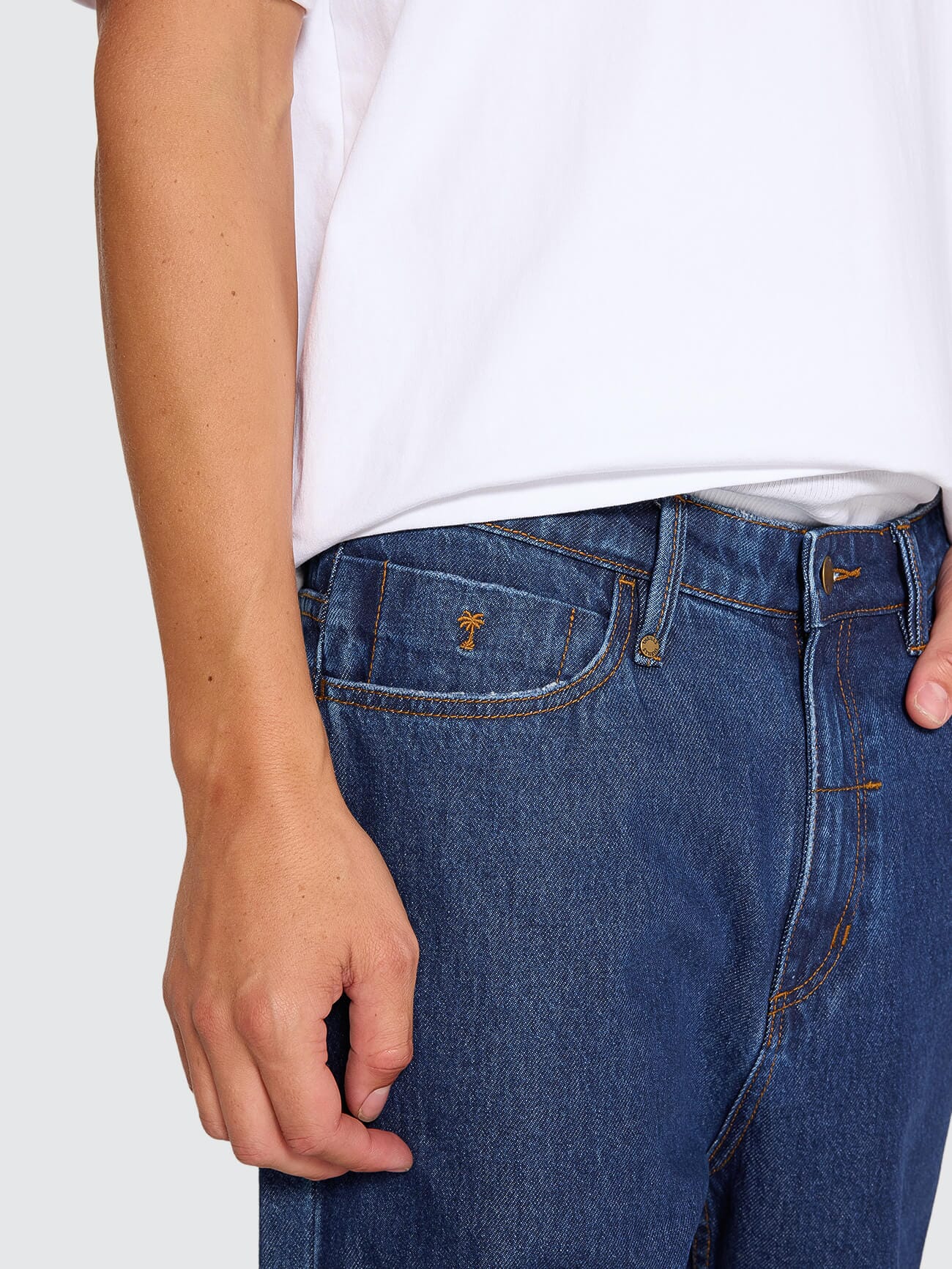 Mens Slacker Relaxed Denim Rinsed Ink - Image 6