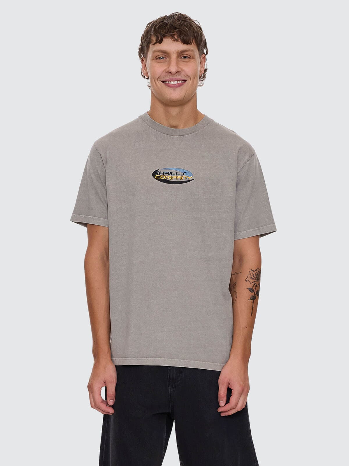 Mens Track Record Merch Fit T Shirt Fog - Image 1