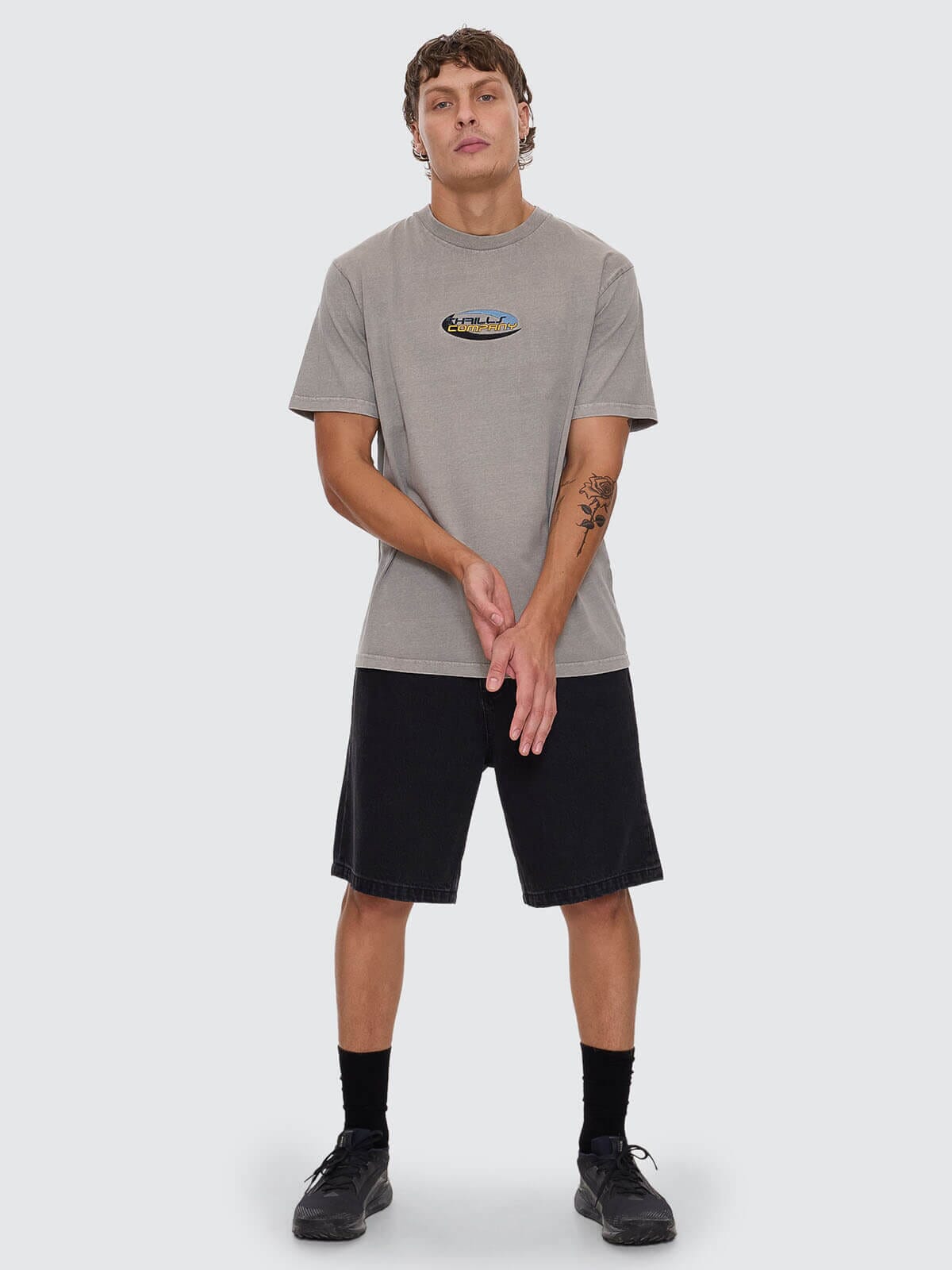Mens Track Record Merch Fit T Shirt Fog - Image 3