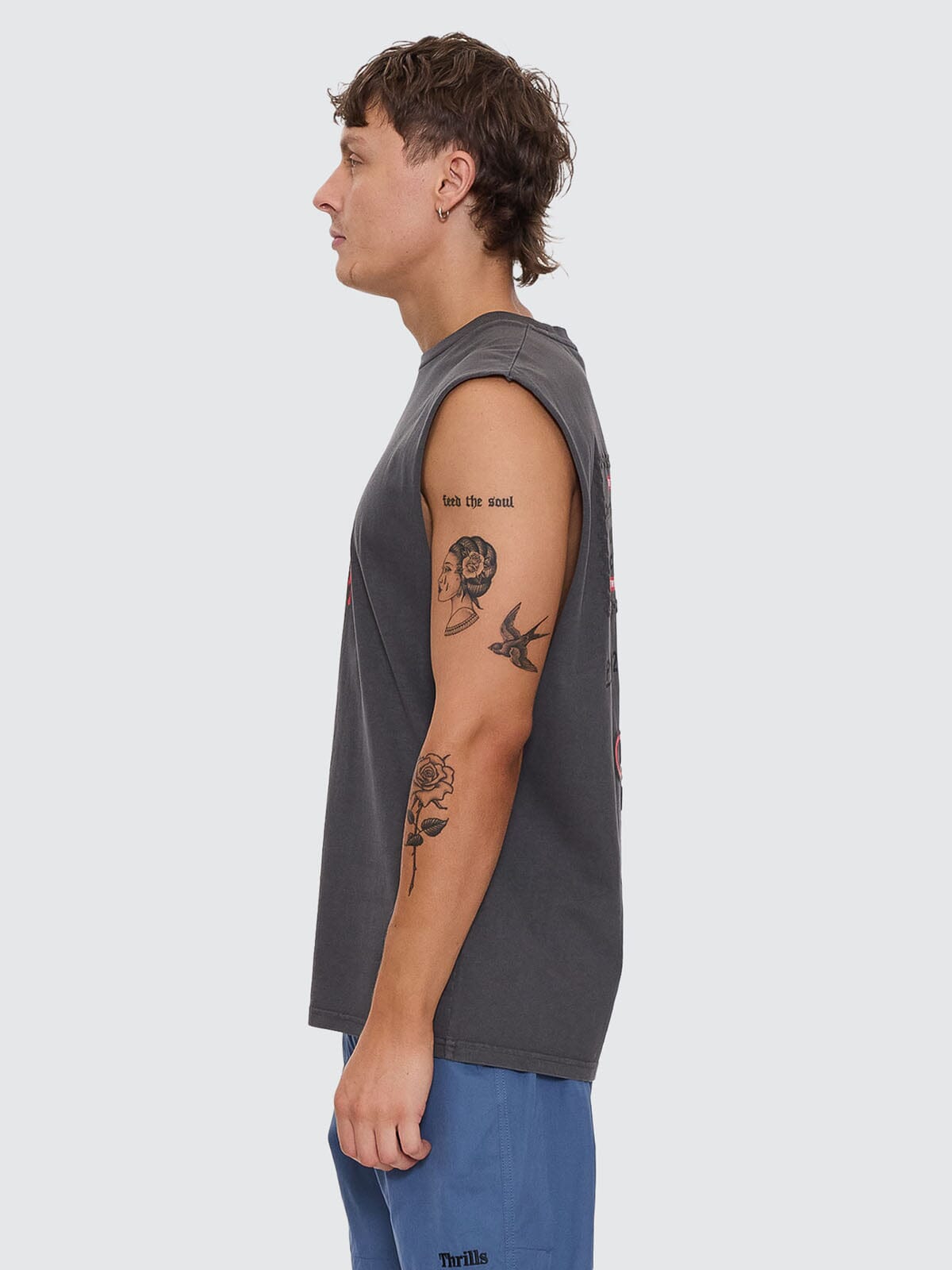 Mens Banquet Merch Fit Muscle Tee Merch Black - Image 2