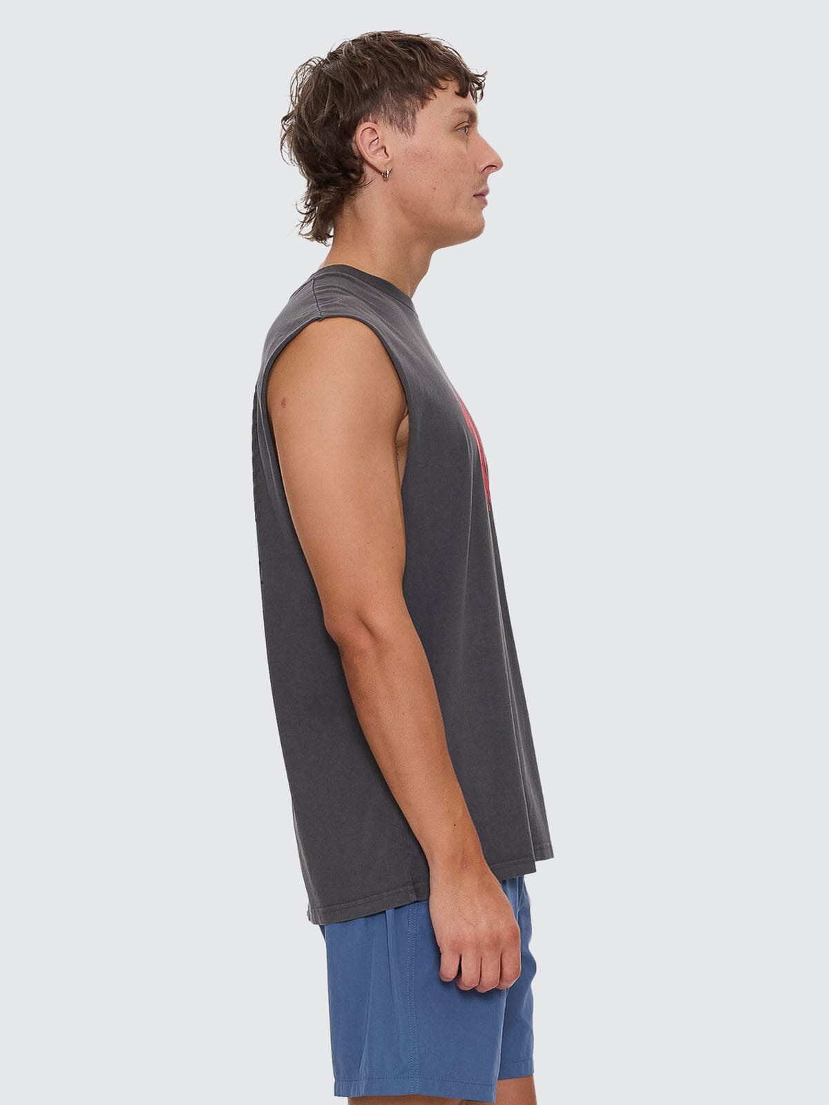 Mens Banquet Merch Fit Muscle Tee Merch Black - Image 4