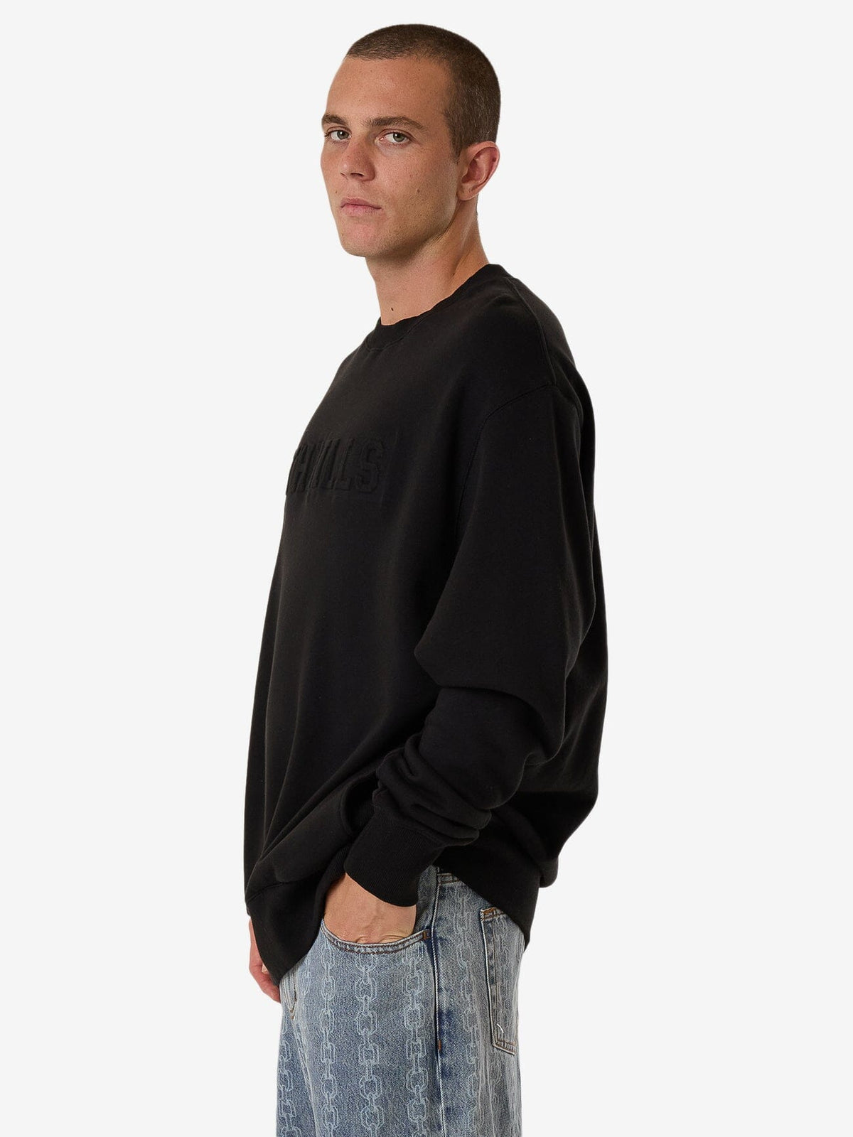 Roosevelt Emboss Oversize Crew Fleece