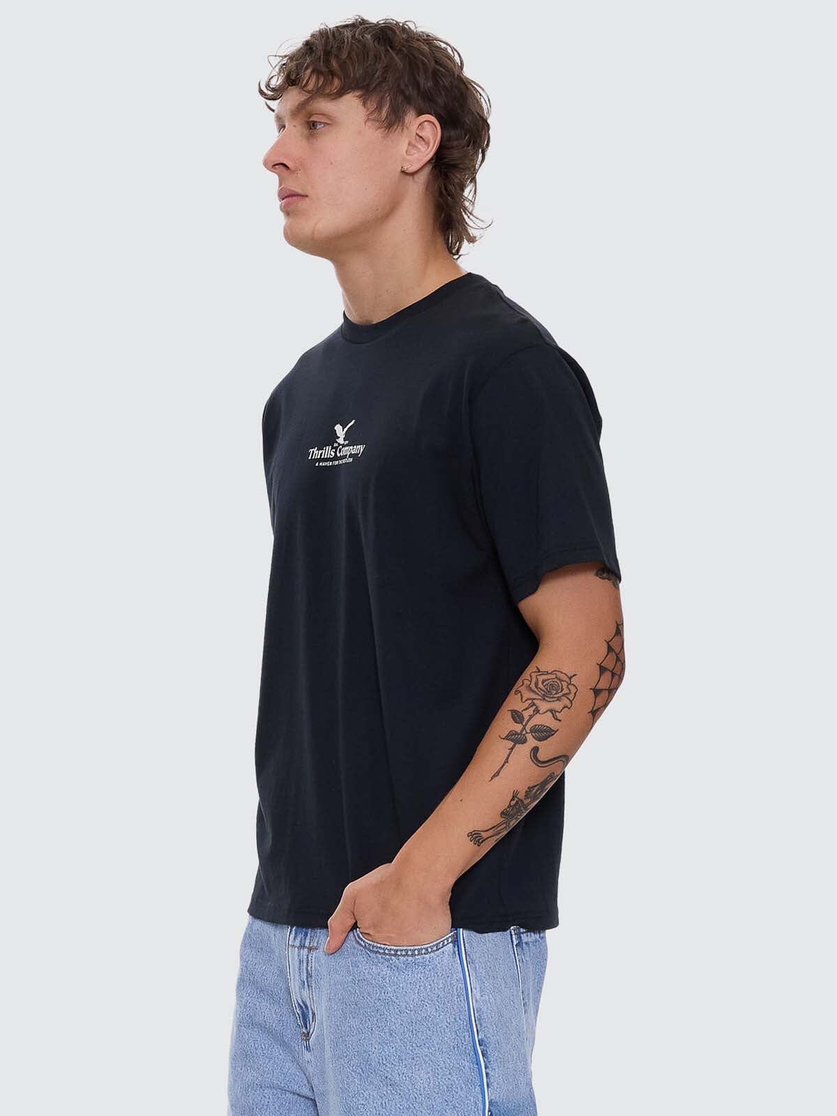 Mens A Haven For The Restless T Shirt Washed Black - Image 2