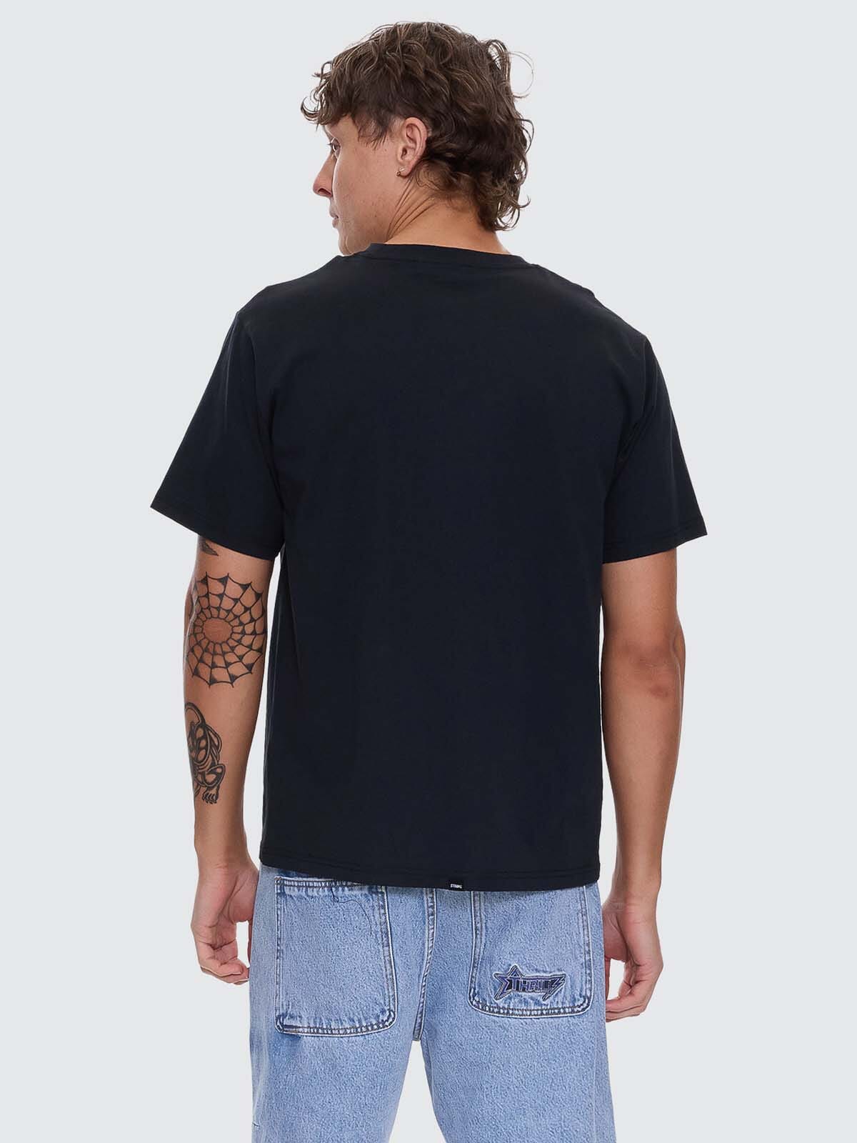 Mens A Haven For The Restless T Shirt Washed Black - Image 3