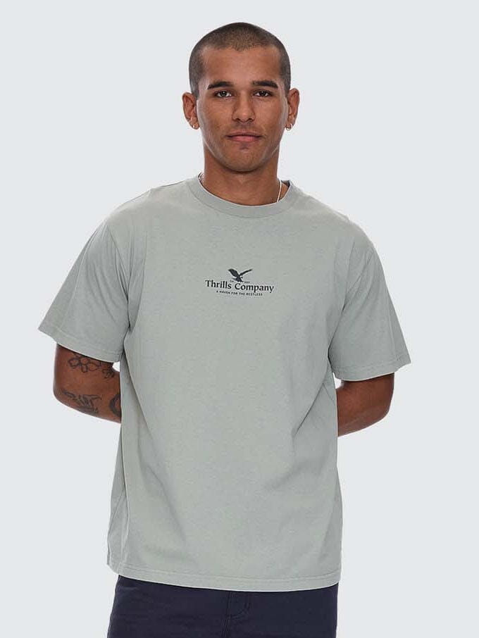 Mens A Haven For The Restless T Shirt Dirty Sage - Image 1