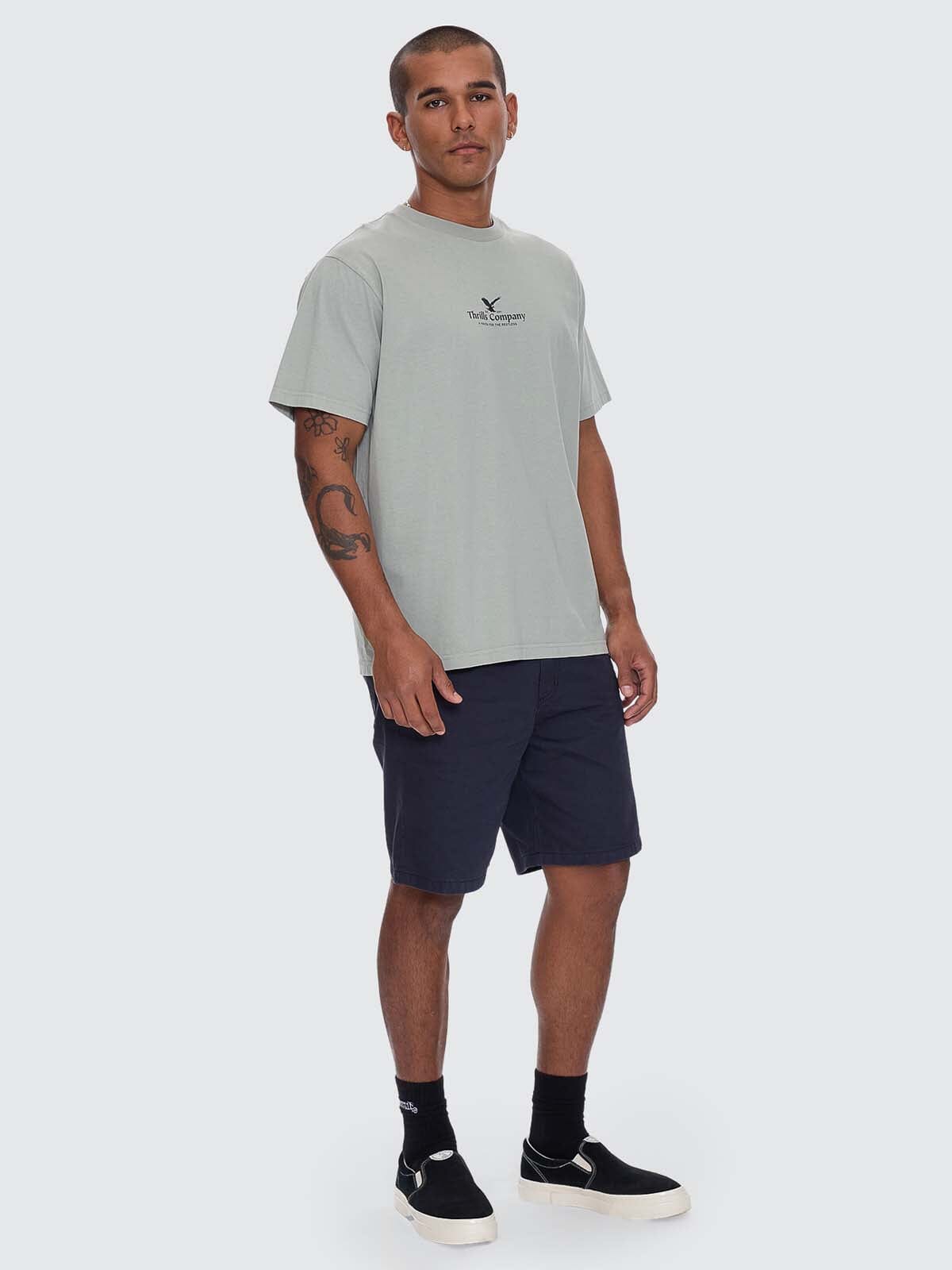 Mens A Haven For The Restless T Shirt Dirty Sage - Image 5