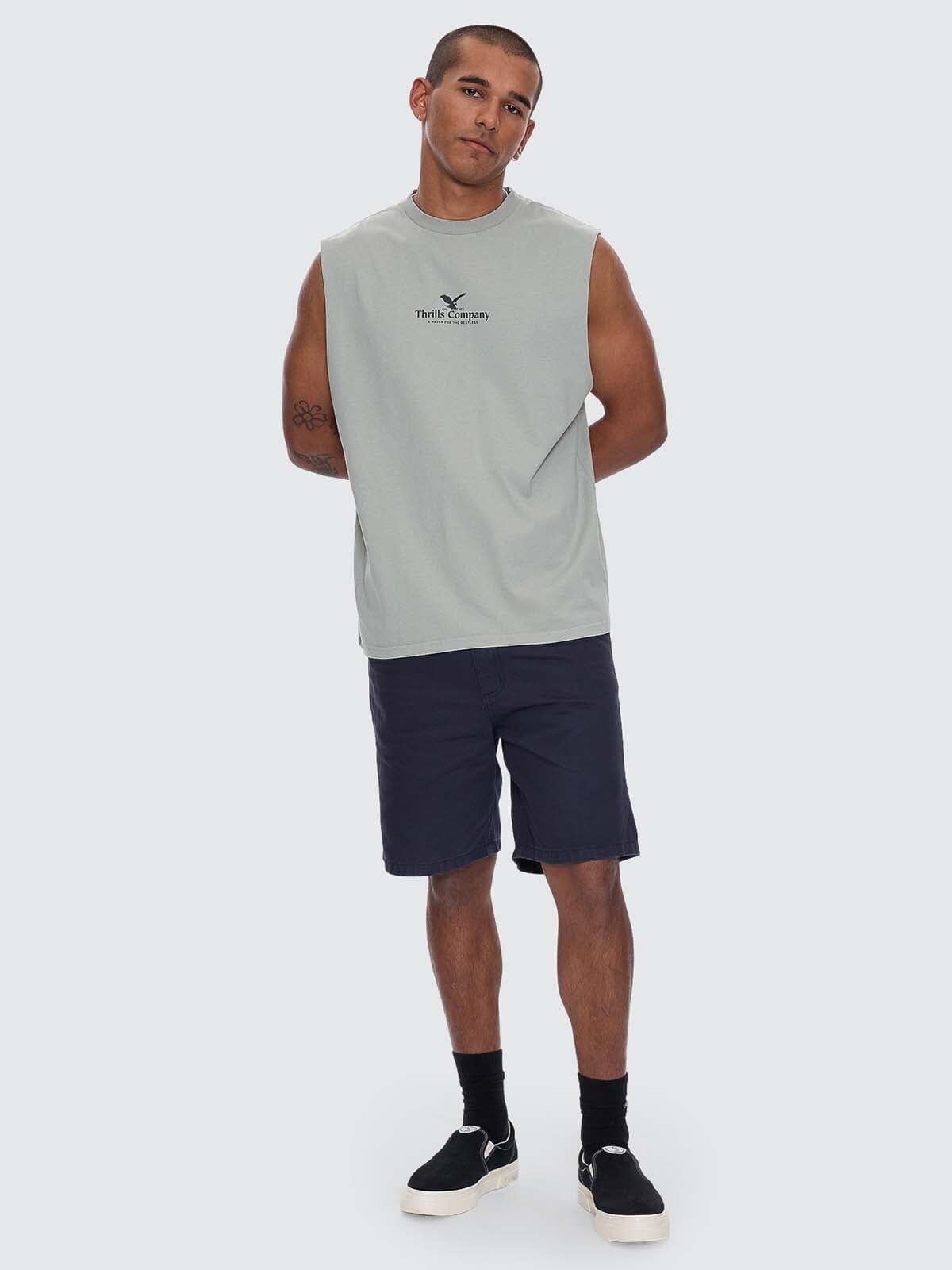Mens A Haven For The Restless Merch Muscle Tee Dirty Sage - Image 2