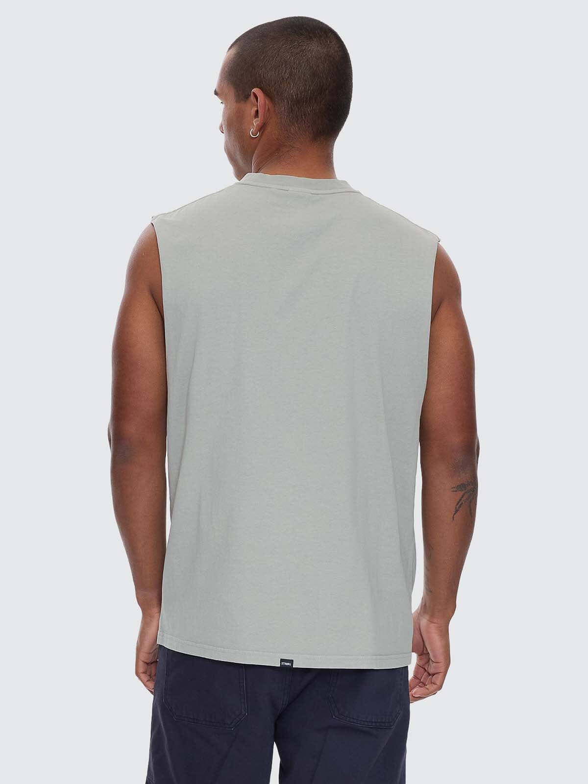 Mens A Haven For The Restless Merch Muscle Tee Dirty Sage - Image 4