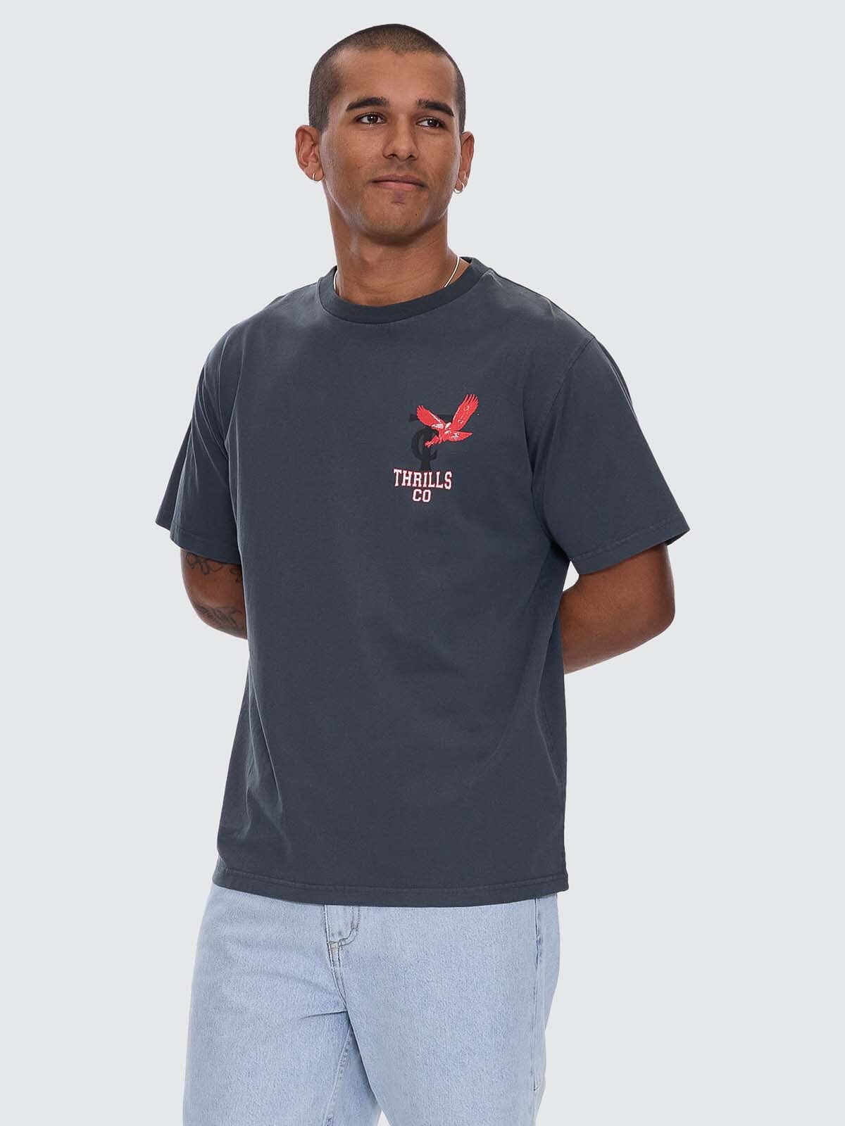 Mens Wonder World Merch T Shirt Ebony - Image 4