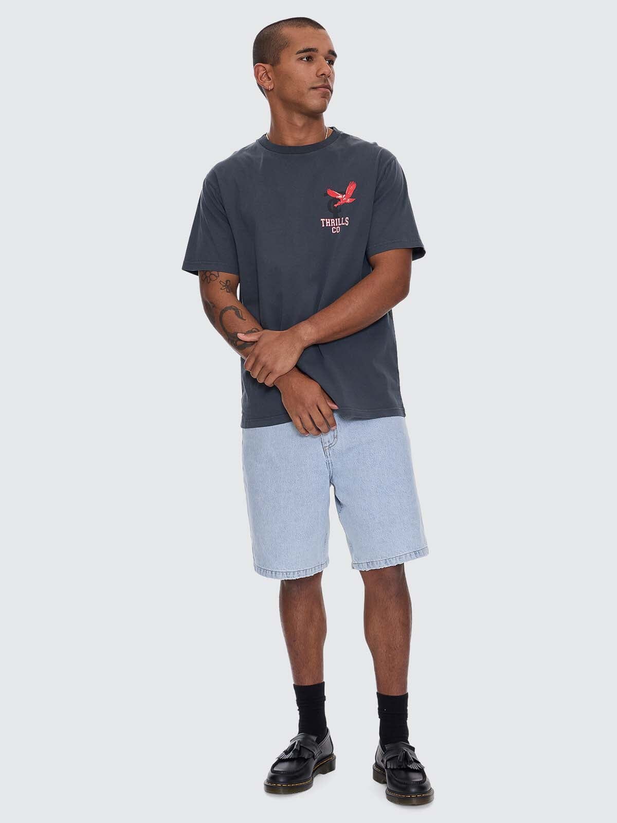 Mens Wonder World Merch T Shirt Ebony - Image 5