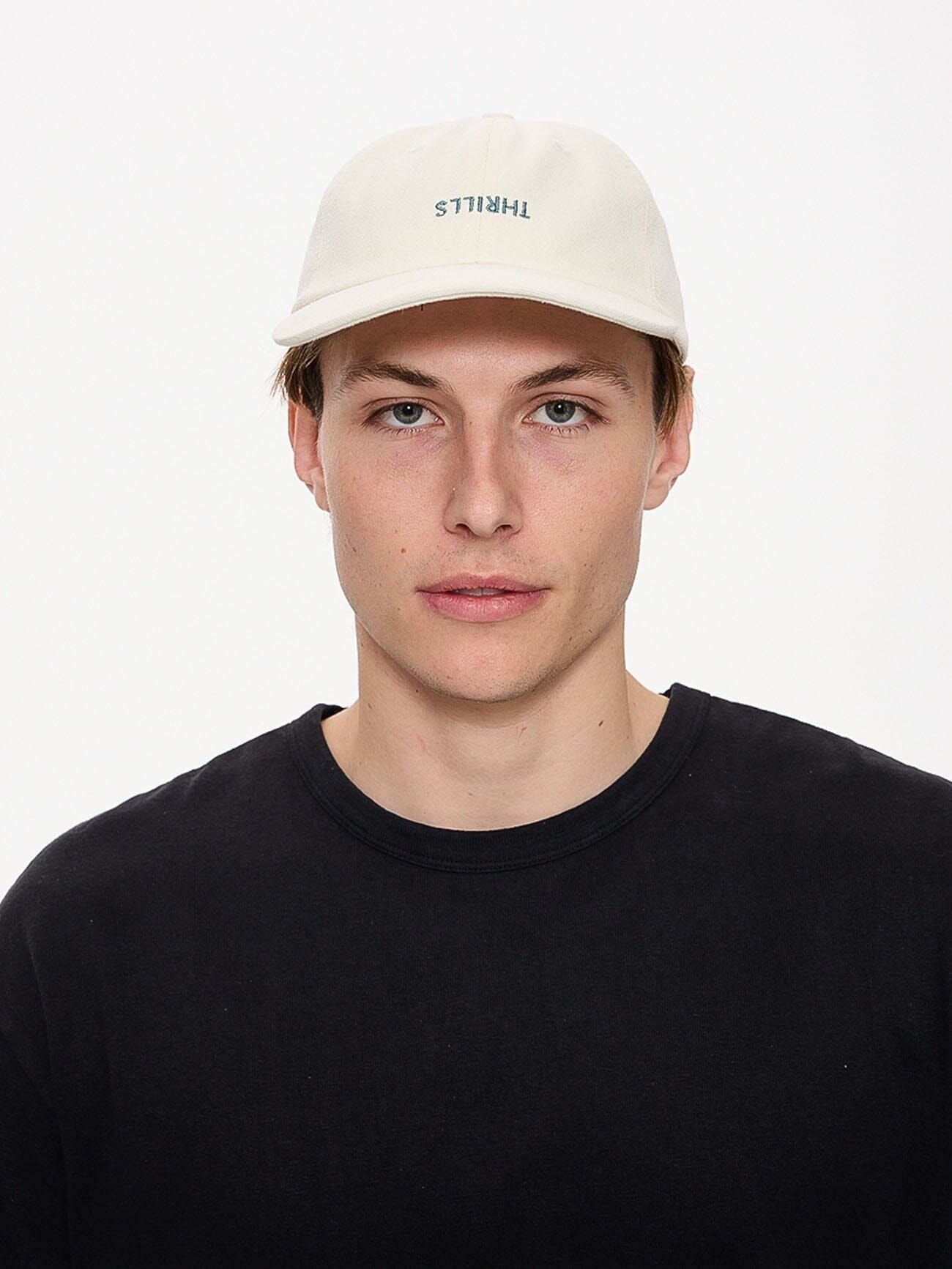Mens Minimal Thrills 6 Panel Cap Tofu / Green Coast - Image 3