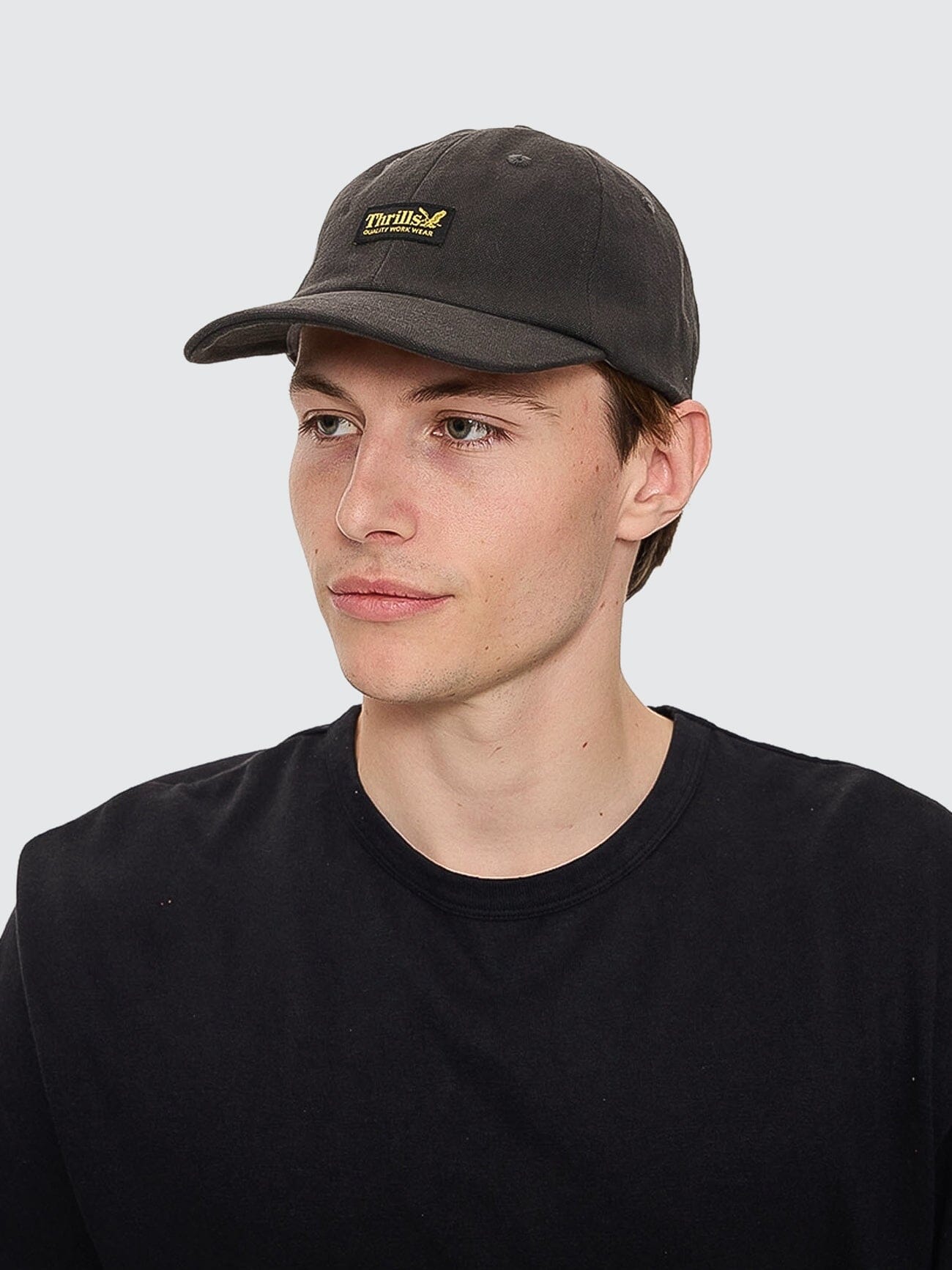 Mens Thrills Union Cap Dark Charcoal - Image 3