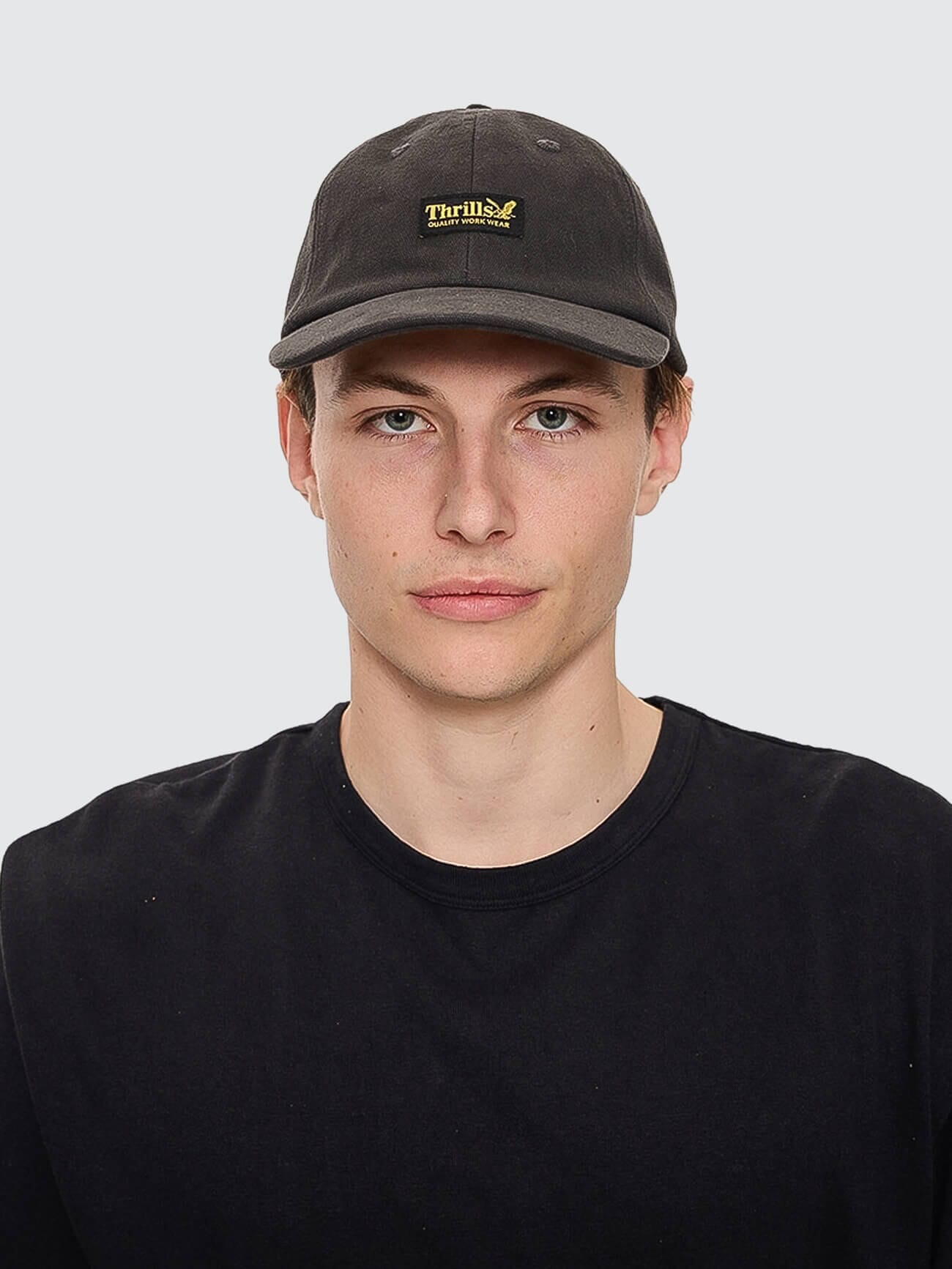 Mens Thrills Union Cap Dark Charcoal - Image 4