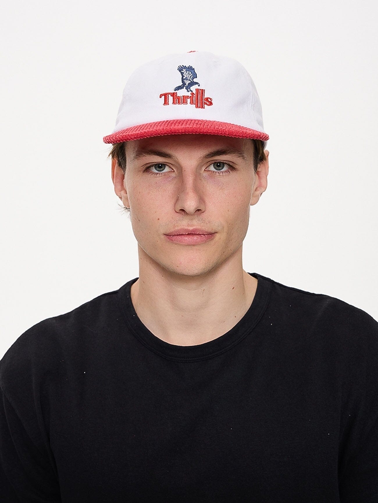 Mens Wonder World 6 Panel Cap White - Image 4