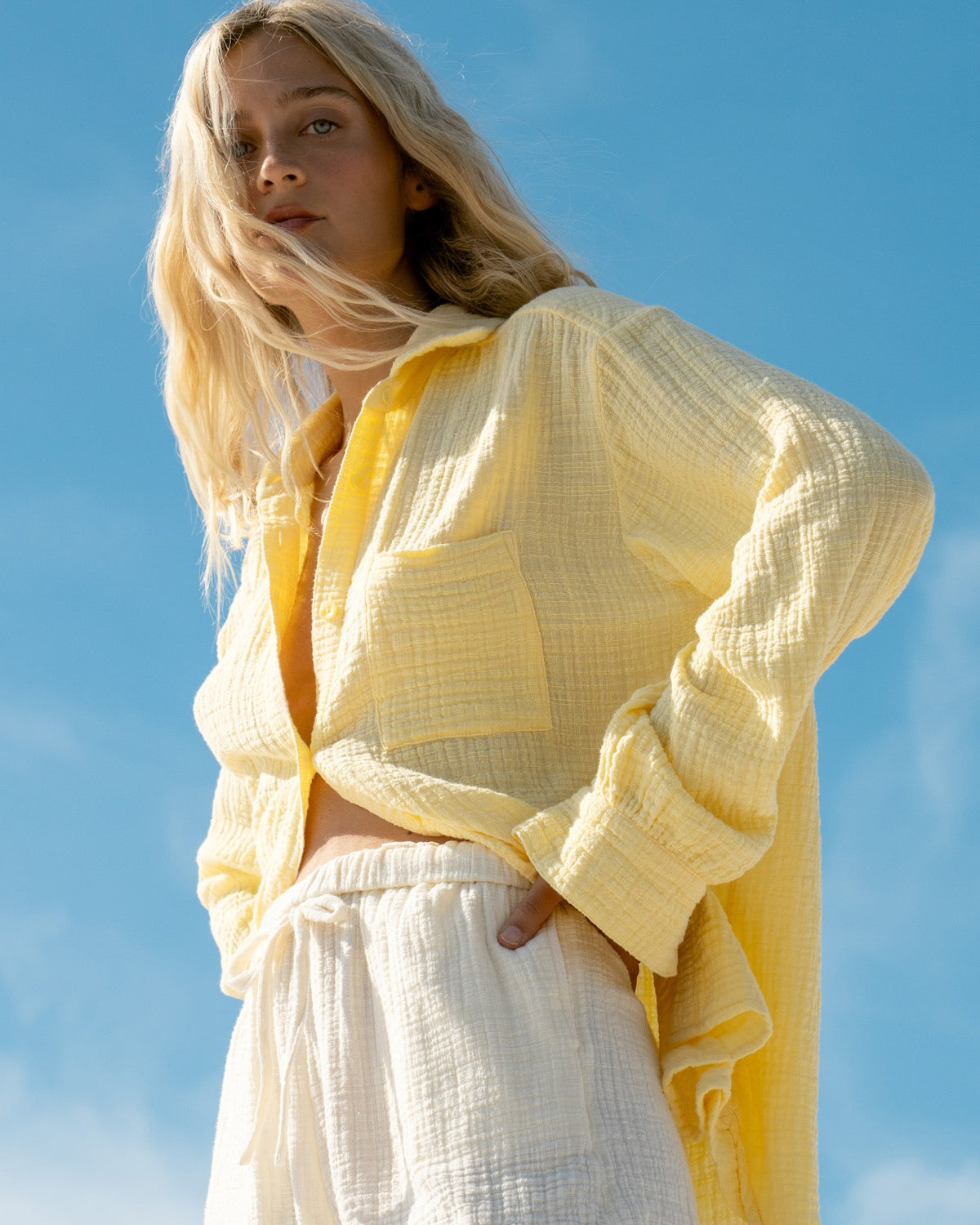 Womens Wandered Long Sleeve Shirt Sunlight - Image 1