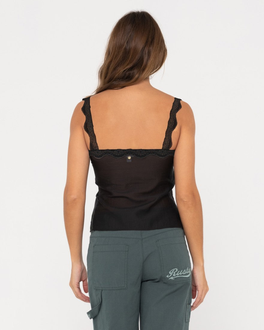 Maison Sheer Lace Cami Top