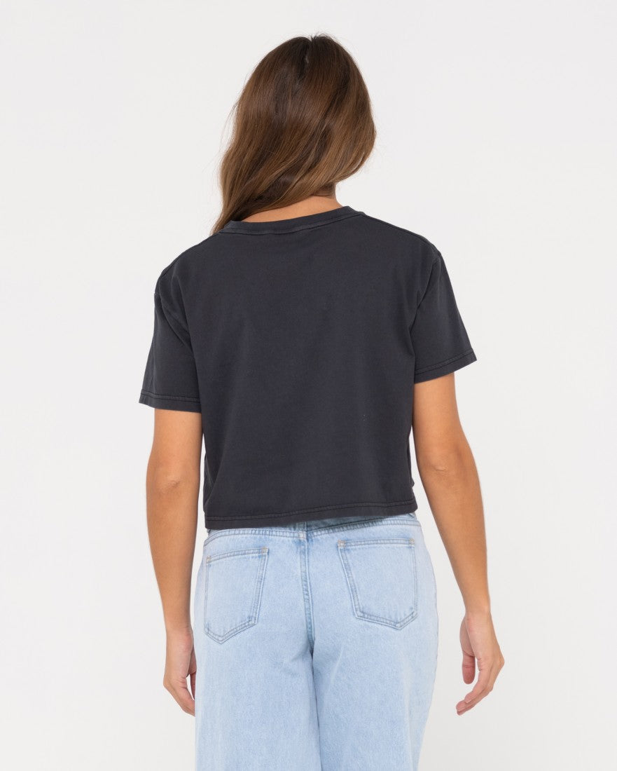 Rider Relaxed Fit Graphic Crop Tee