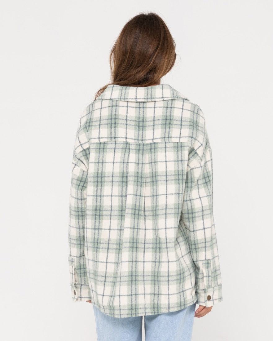 Stemming Oversized Plaid Shirt
