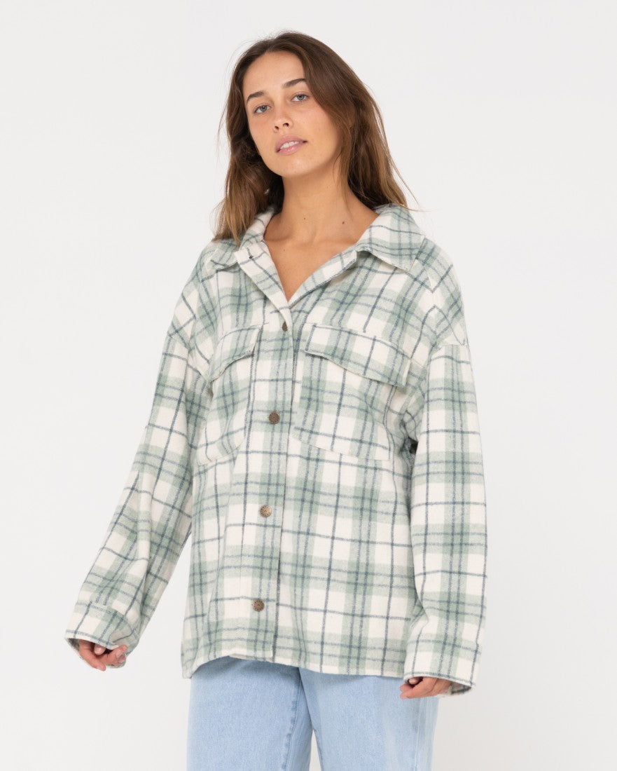 Stemming Oversized Plaid Shirt