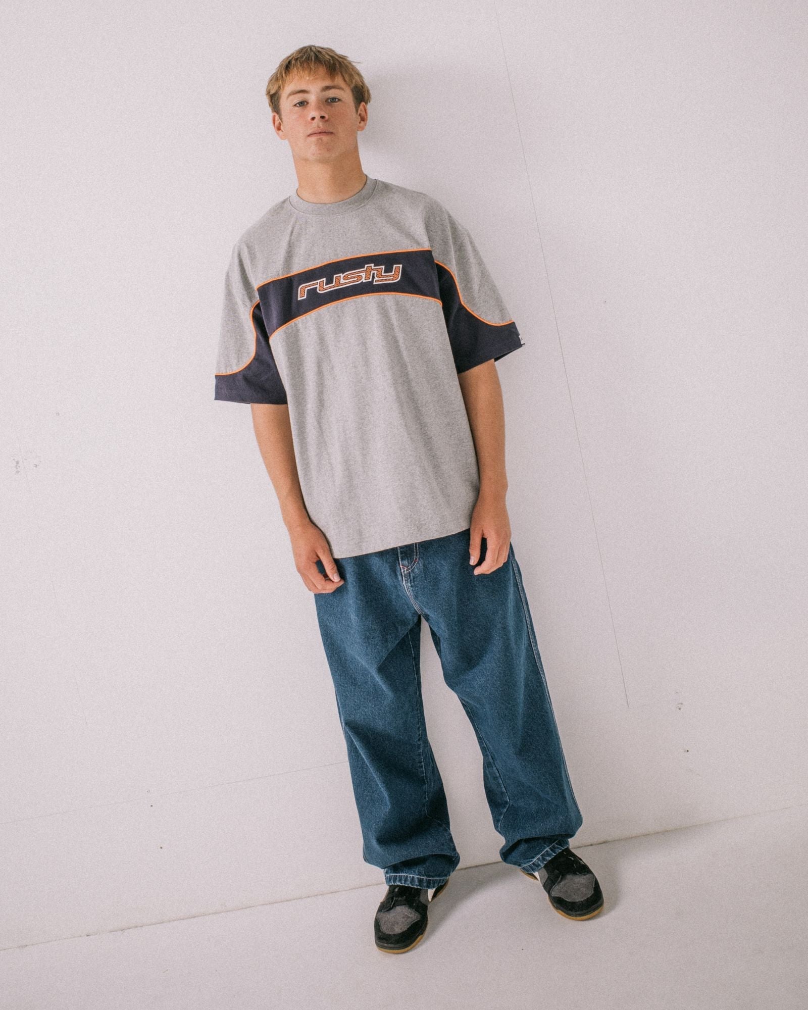Kinetic Panel Heavy Tee Grey Marle - Image 7