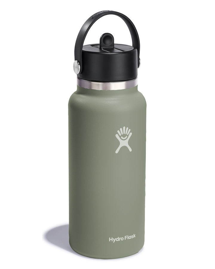Hydration 32oz Wide Mouth Flex Straw Cap Insulated Water Bottle