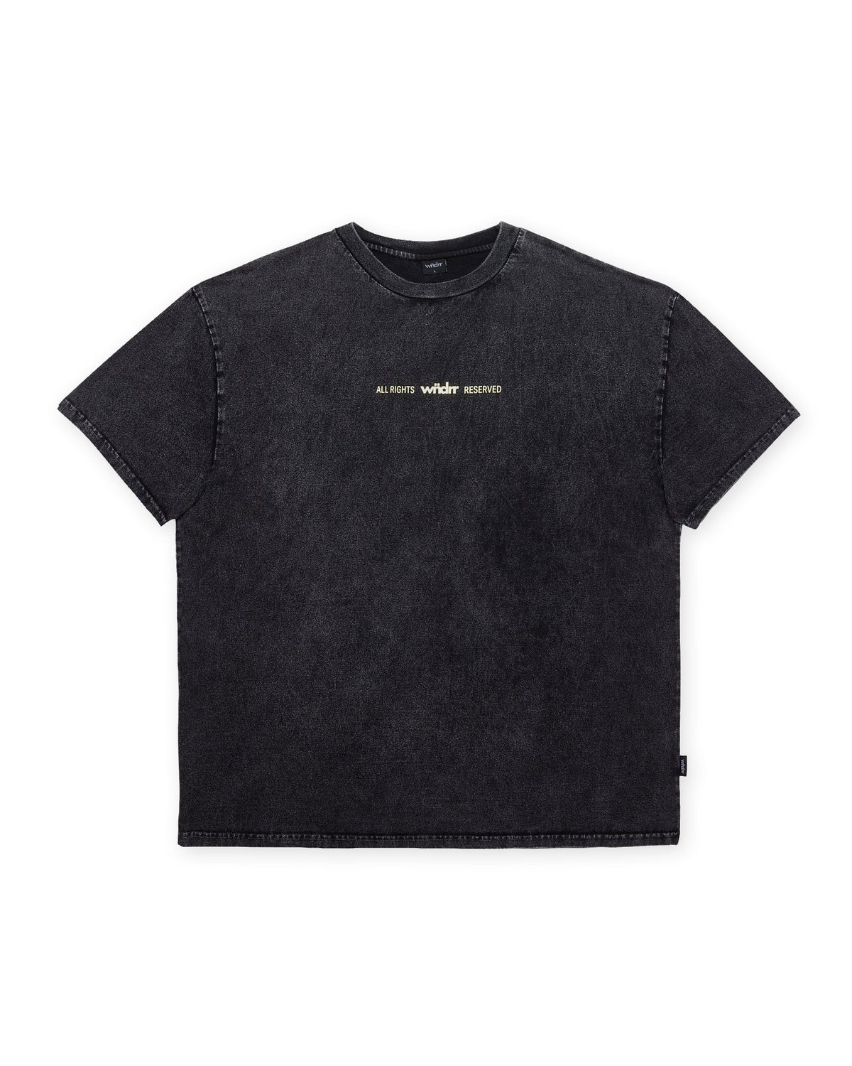 Mens Highborn Box Fit T Shirt Washed Black - Image 3