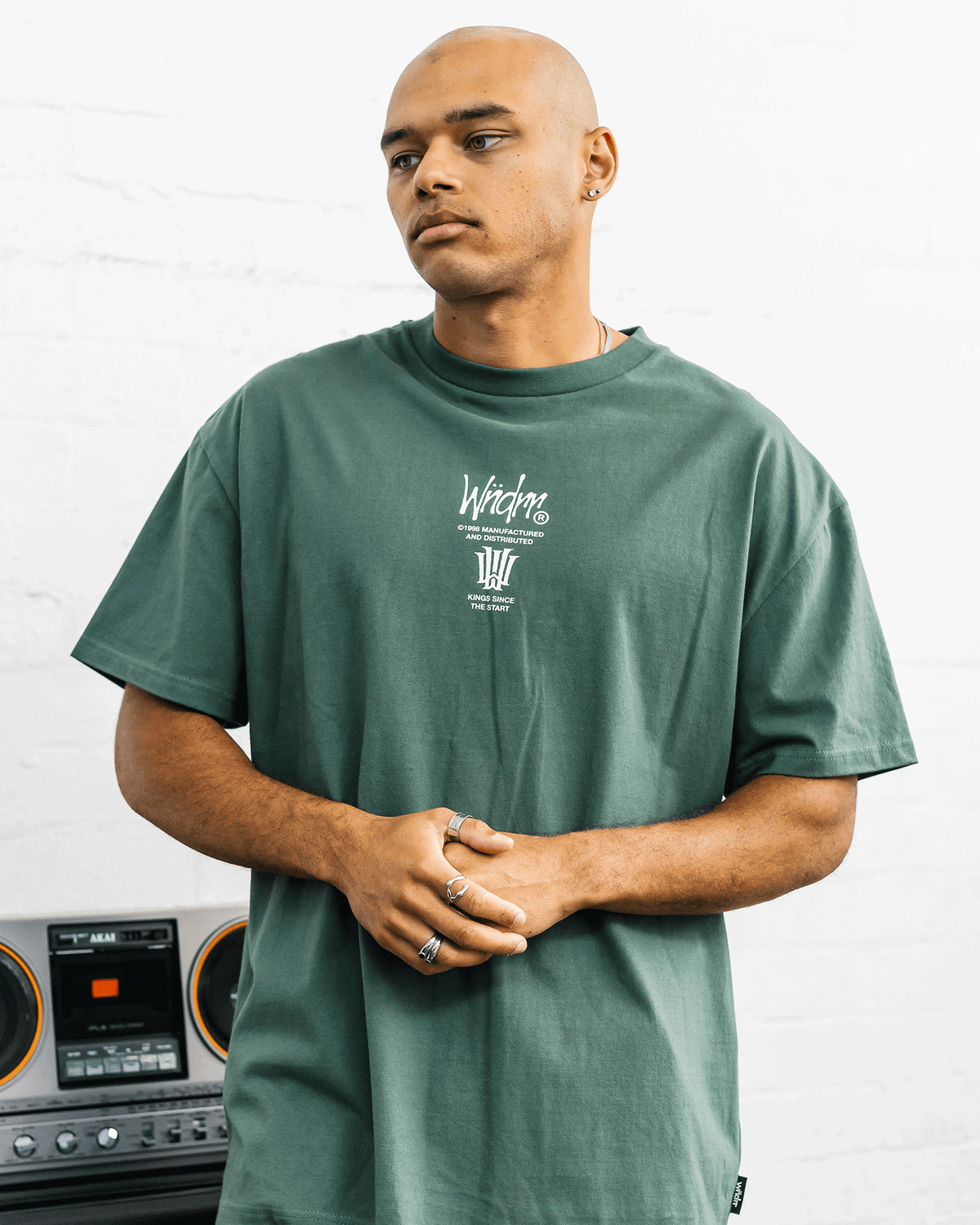 Noise Box Fit Tee - Dark Green