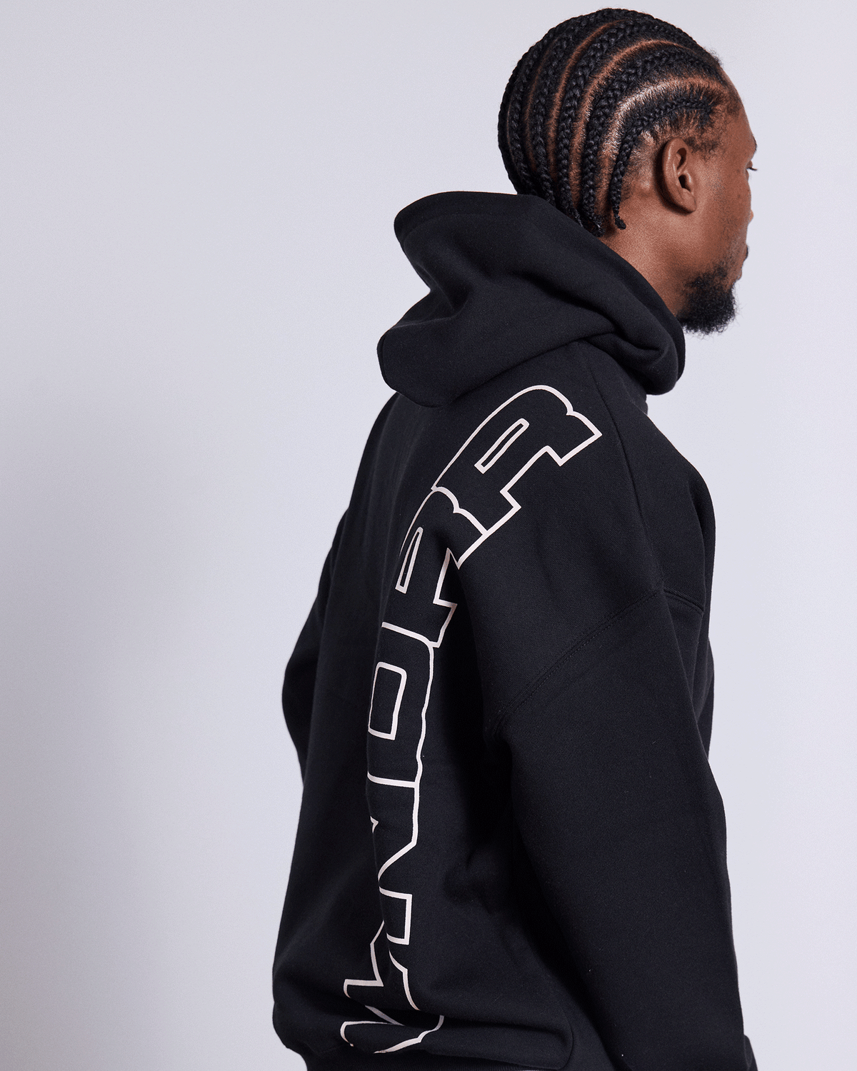 Mens Context Hood Sweater Black - Image 6
