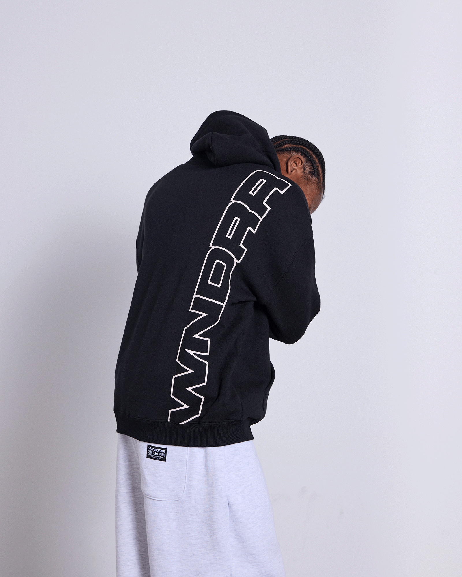 Mens Context Hood Sweater Black - Image 2