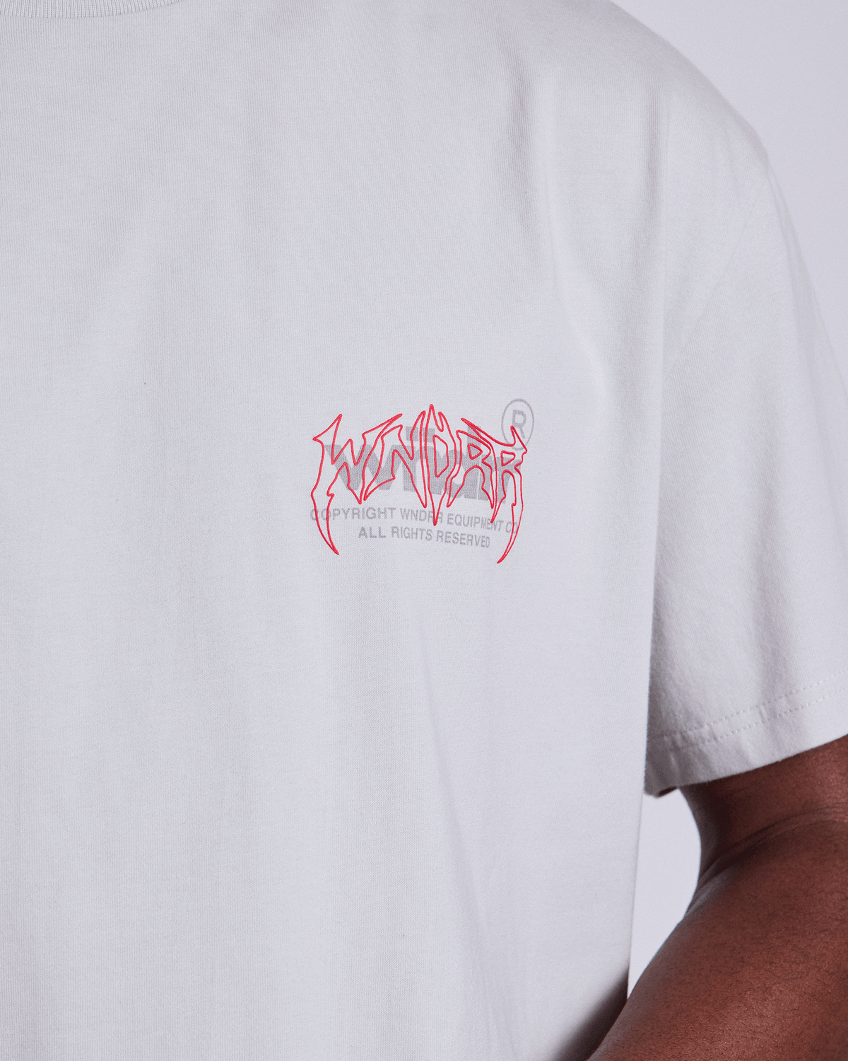 Mens Shutdown Box Fit T Shirt Oyster - Image 4