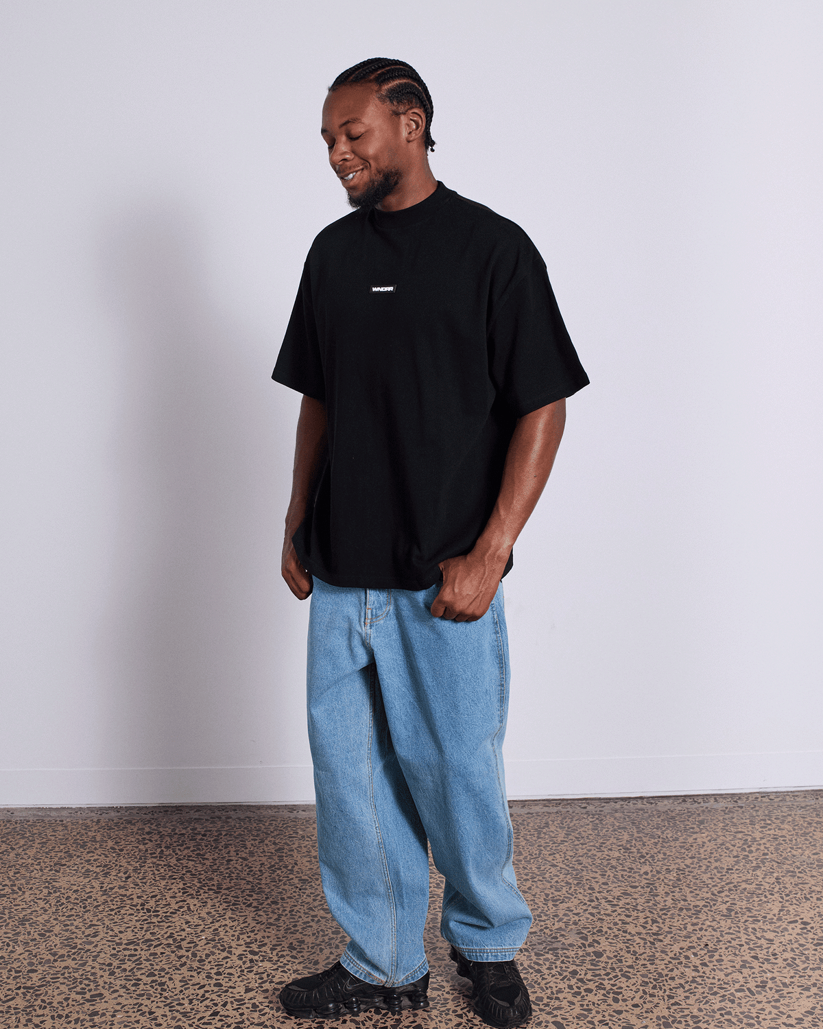 Mens Context Heavy Weight T Shirt Black - Image 5