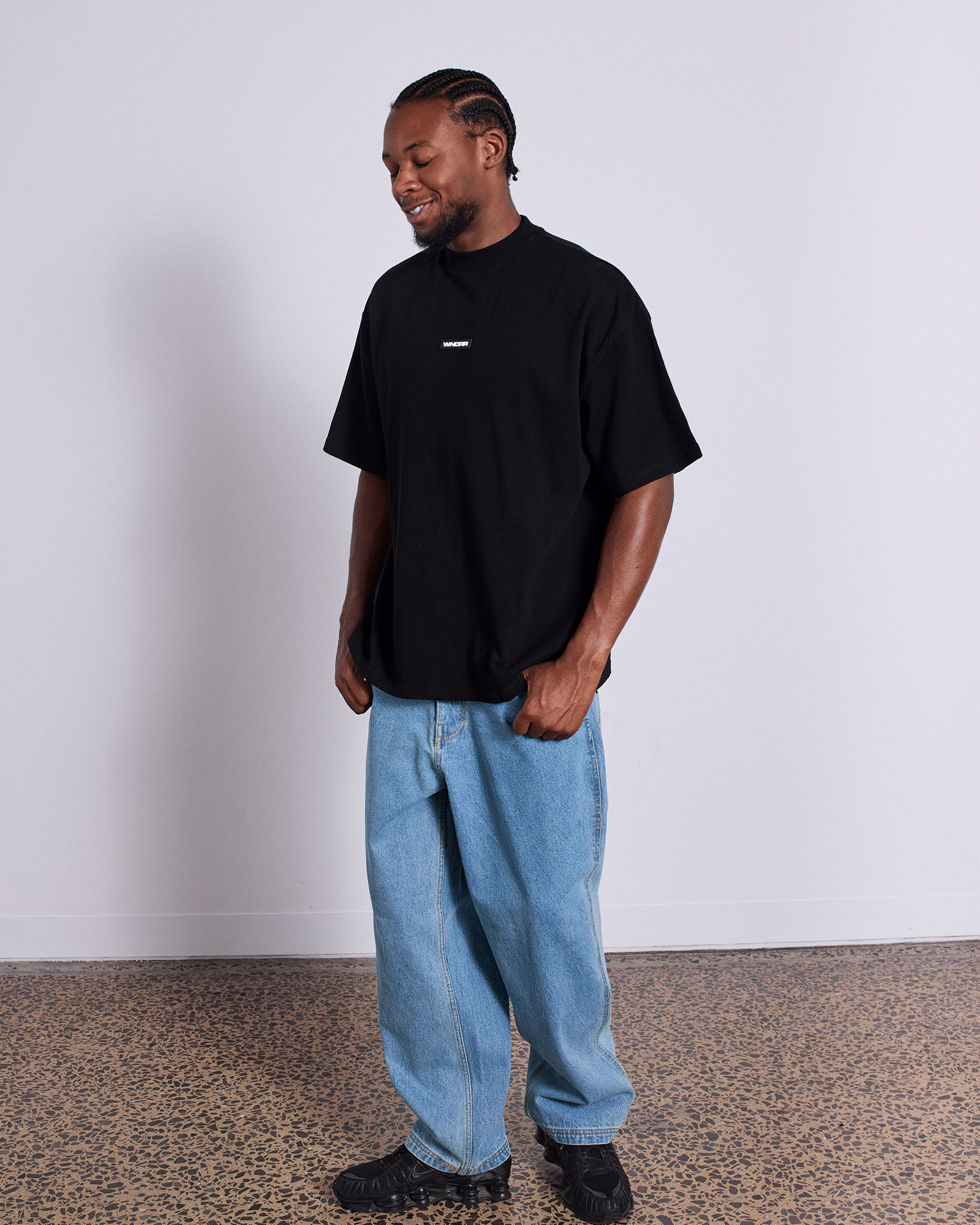 Mens Context Heavy Weight T Shirt Black - Image 5