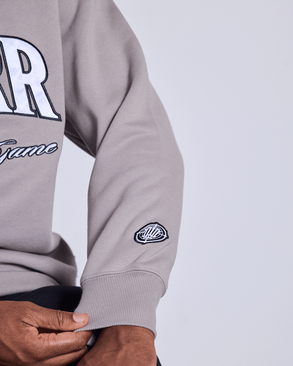 Mens Target Crew Sweater Moon Grey - Image 5