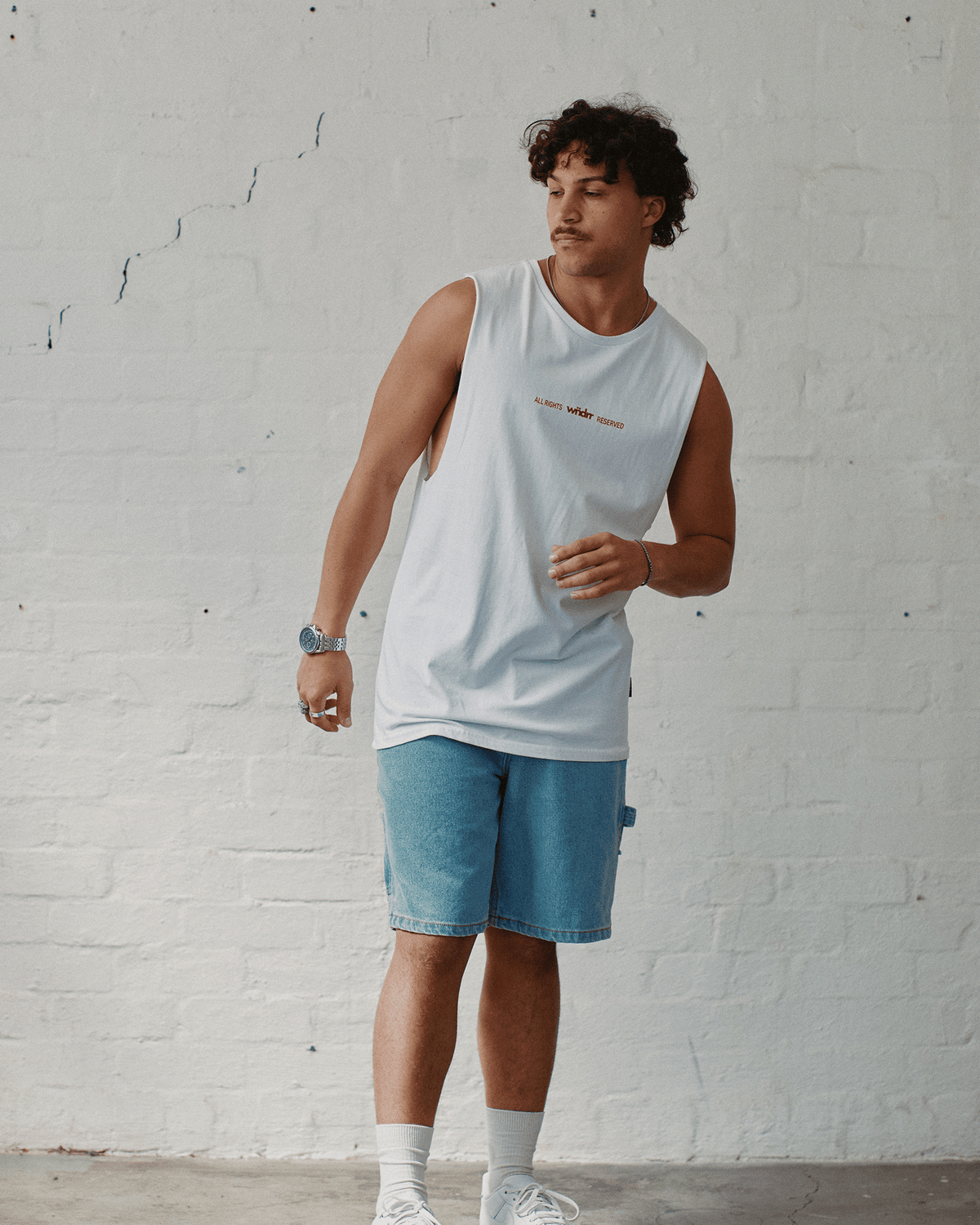 HIGHBORN MUSCLE TOP - WHITE