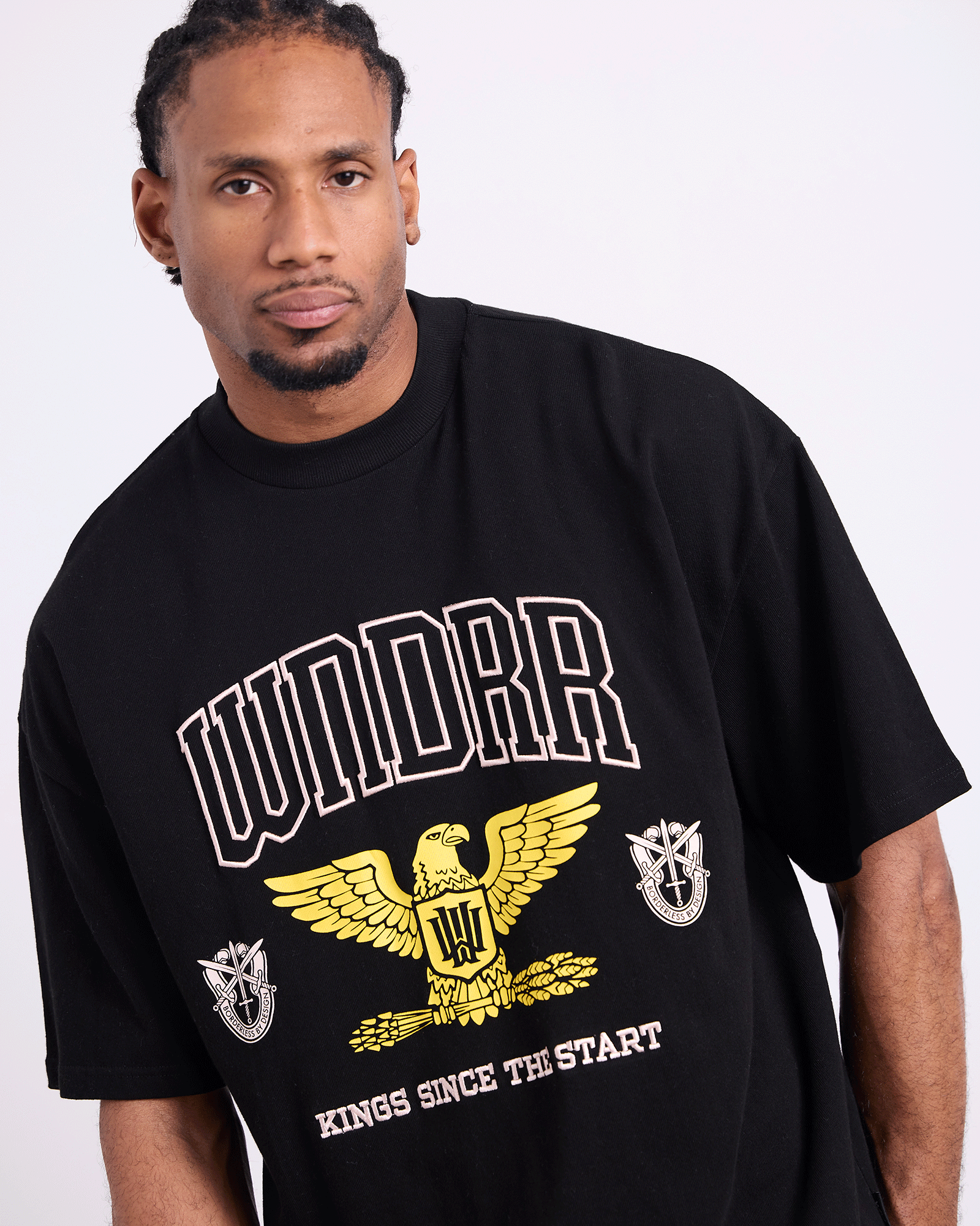 Mens RIOT HEAVY WEIGHT T Shirt Black - Image 4