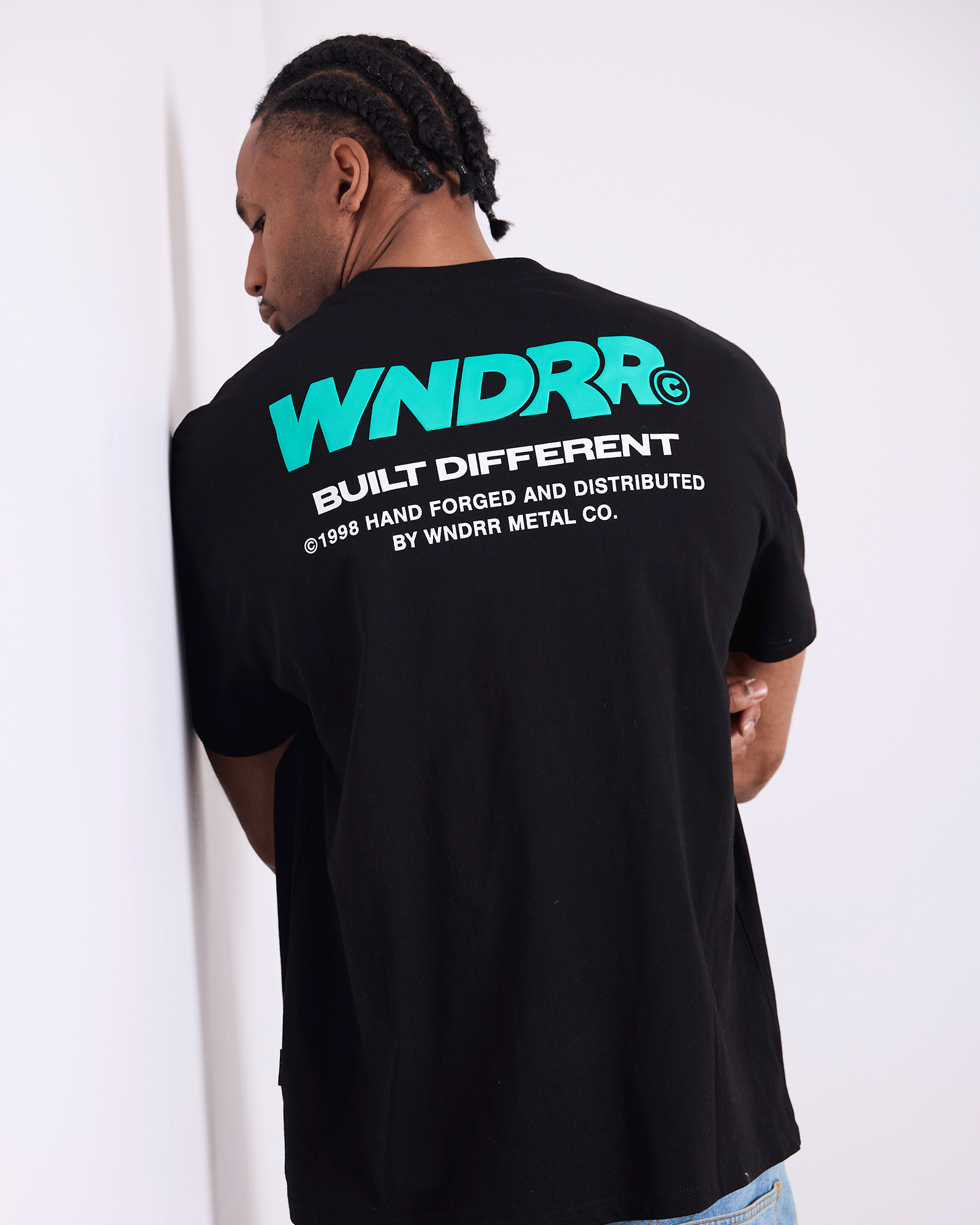 Mens SHODO BOX FIT T Shirt Faded Black - Image 2