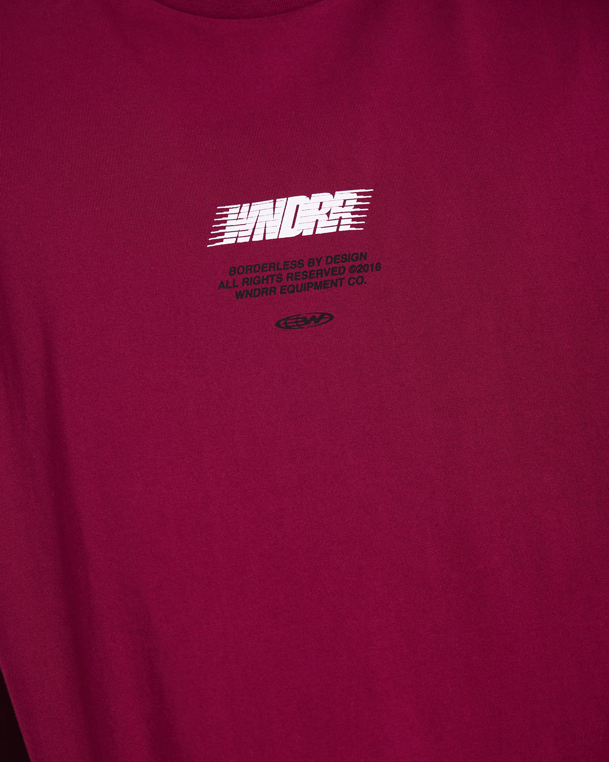 Mens Borderless Box Fit T Shirt Blood Red - Image 7
