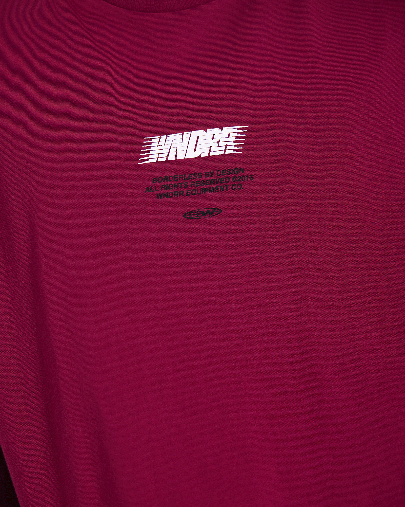 Mens Borderless Box Fit T Shirt Blood Red - Image 7
